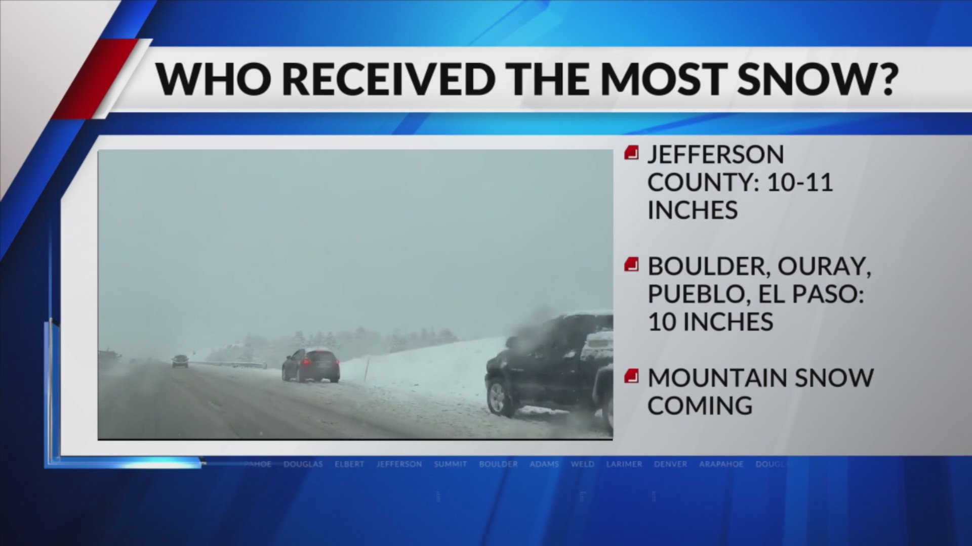 Which areas in Colorado received the most snow in the recent storm ...