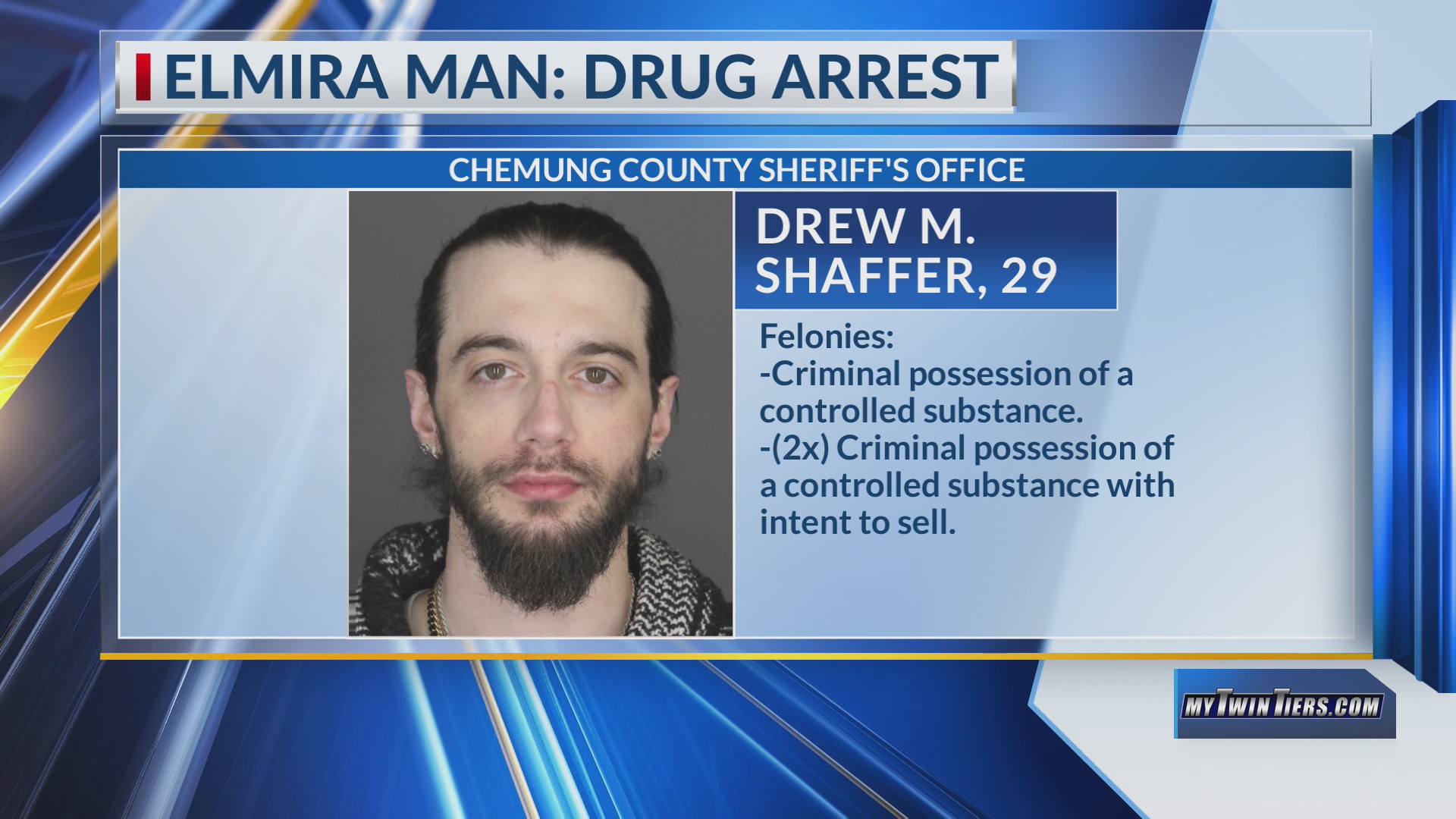 Sheriff: Elmira man arrested for having large amount of drugs – WETM ...