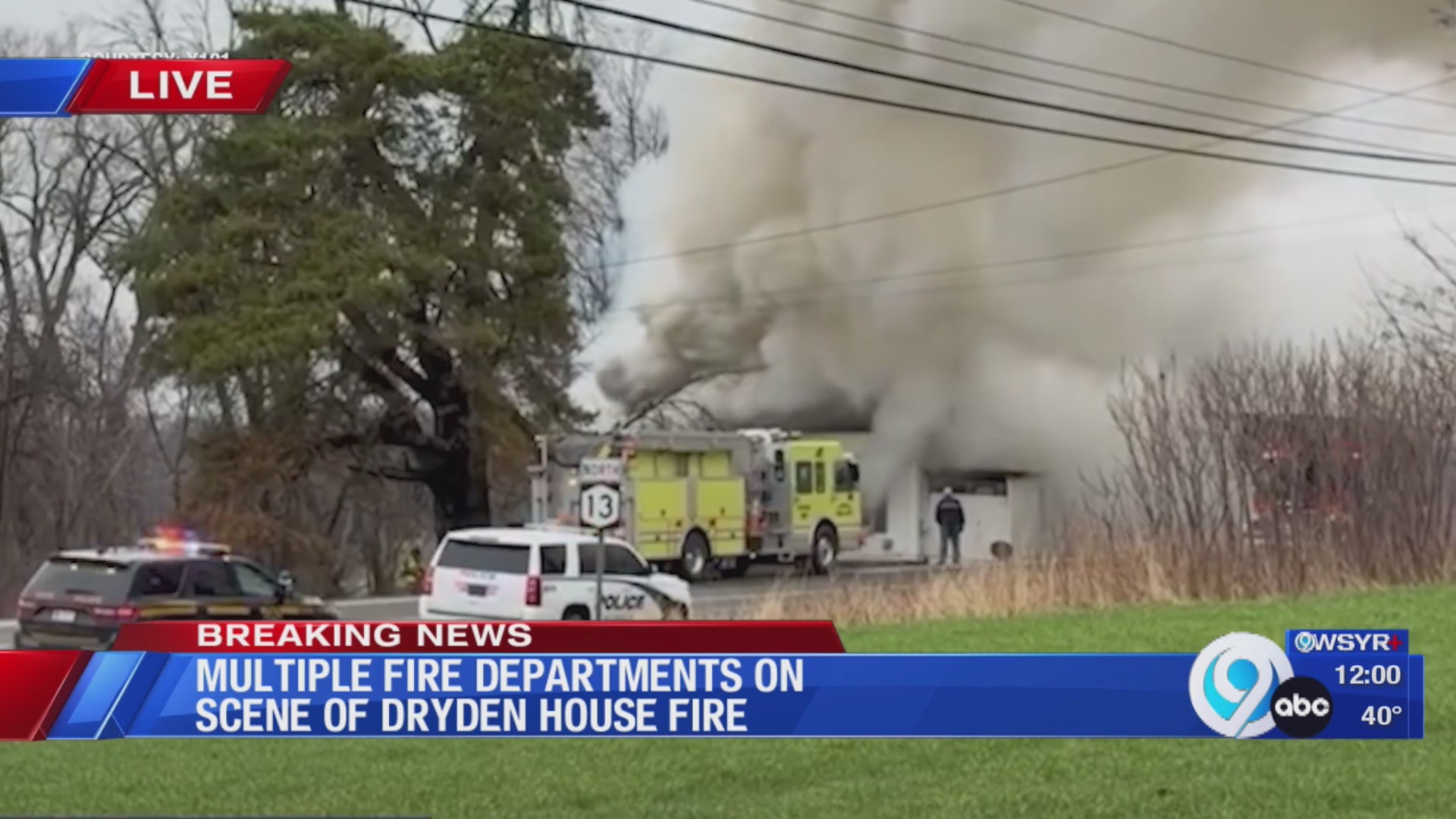 Multiple fire departments on the scene of a Dryden house fire – WSYR