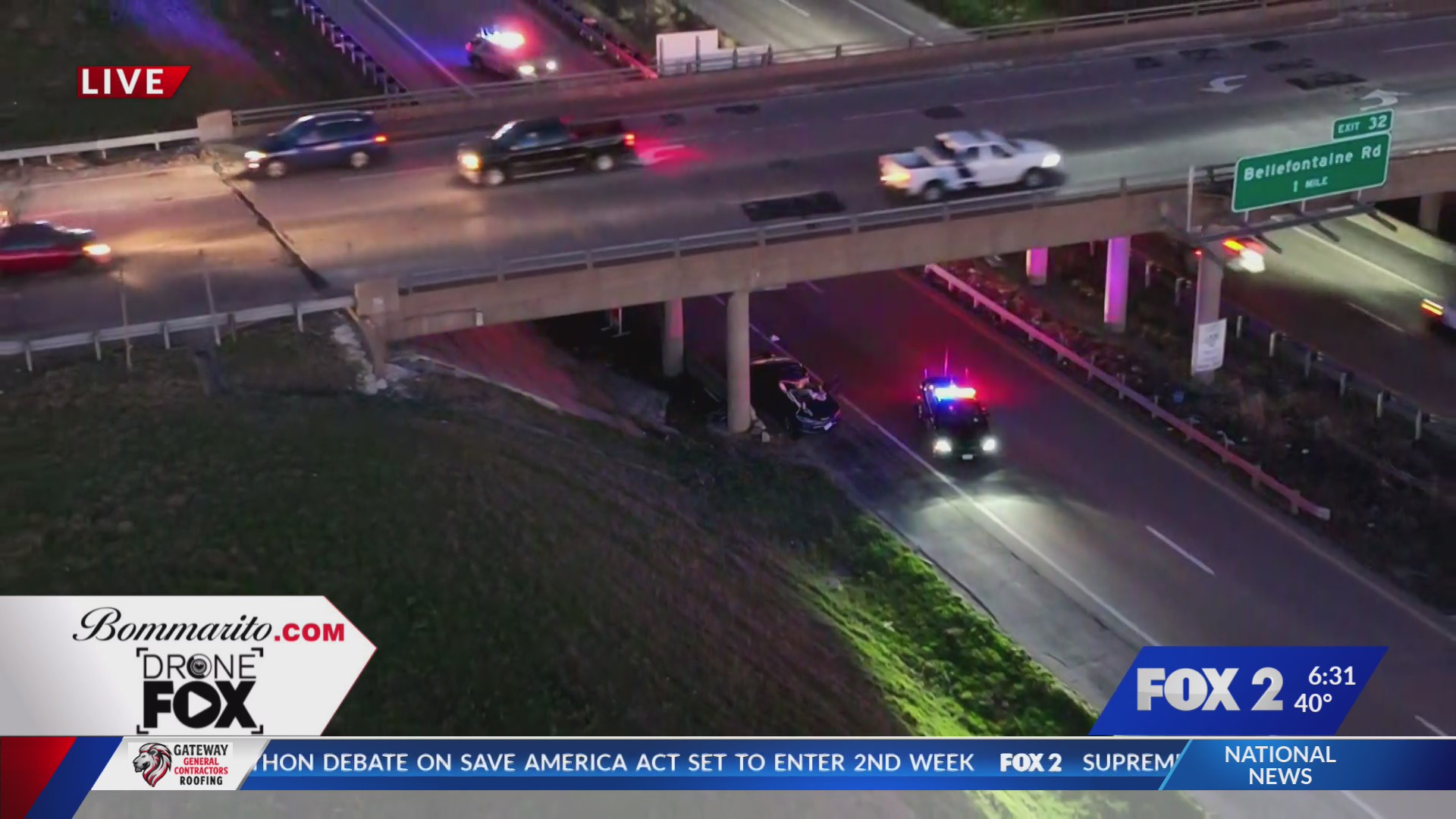 1 dead, 1 injured in single-vehicle crash on I-270 – FOX 2