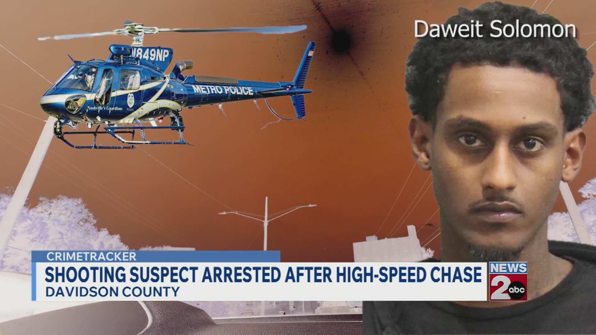Shooting suspect arrested after high-speed chase