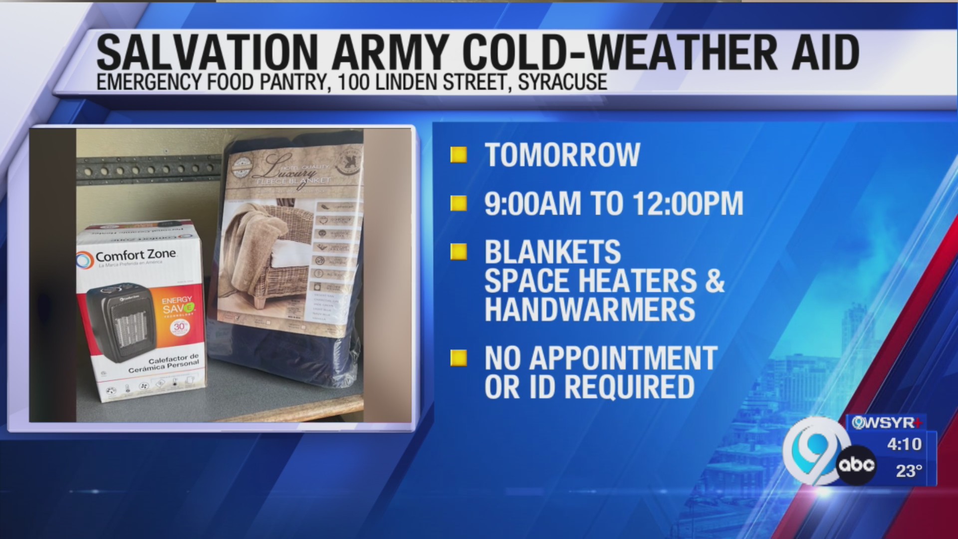 The Salvation Army hosts cold-weather supplies giveaway Feb. 6 in ...