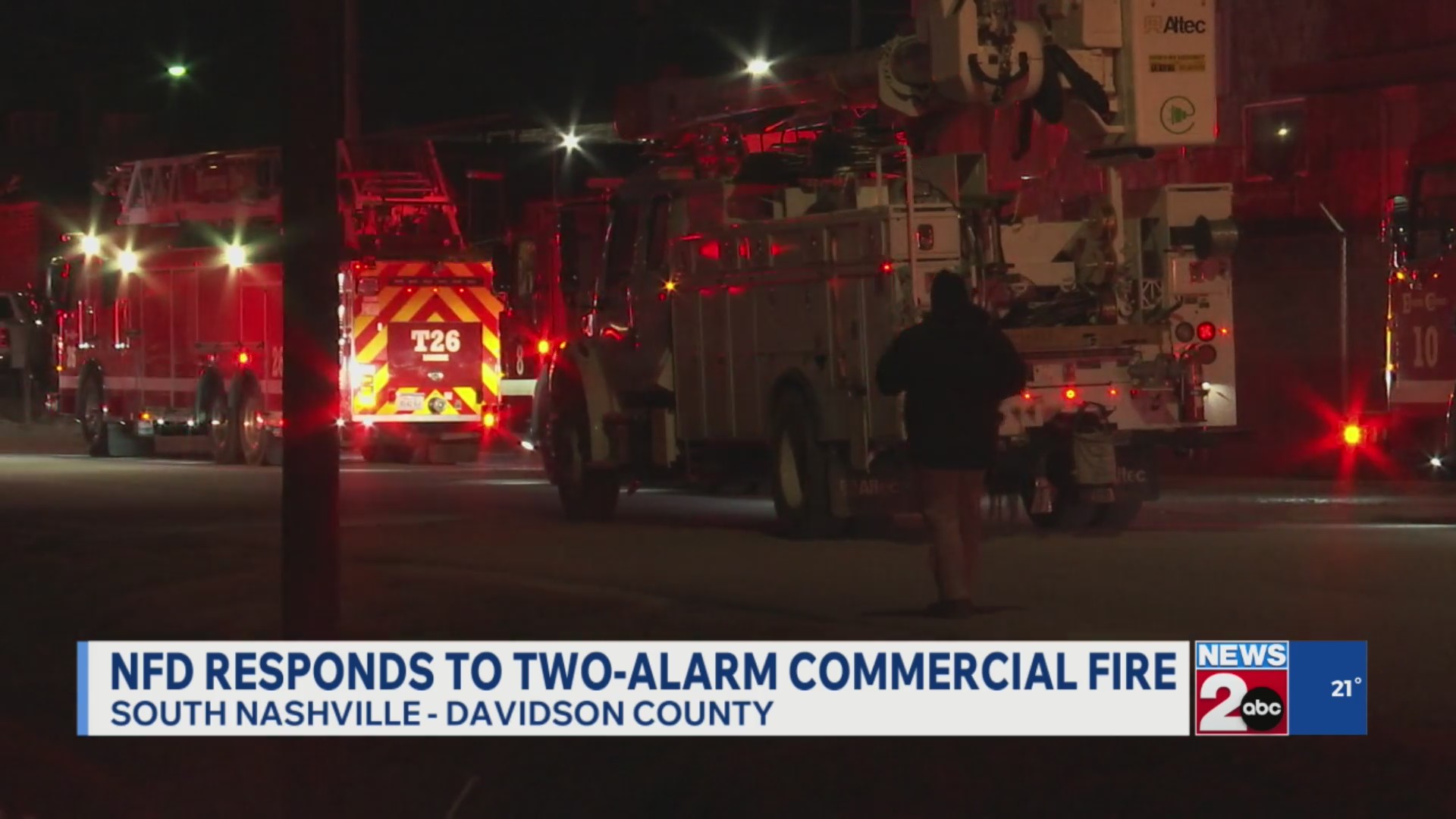 Nashville Fire Department responds to two-alarm commercial fire – WKRN ...