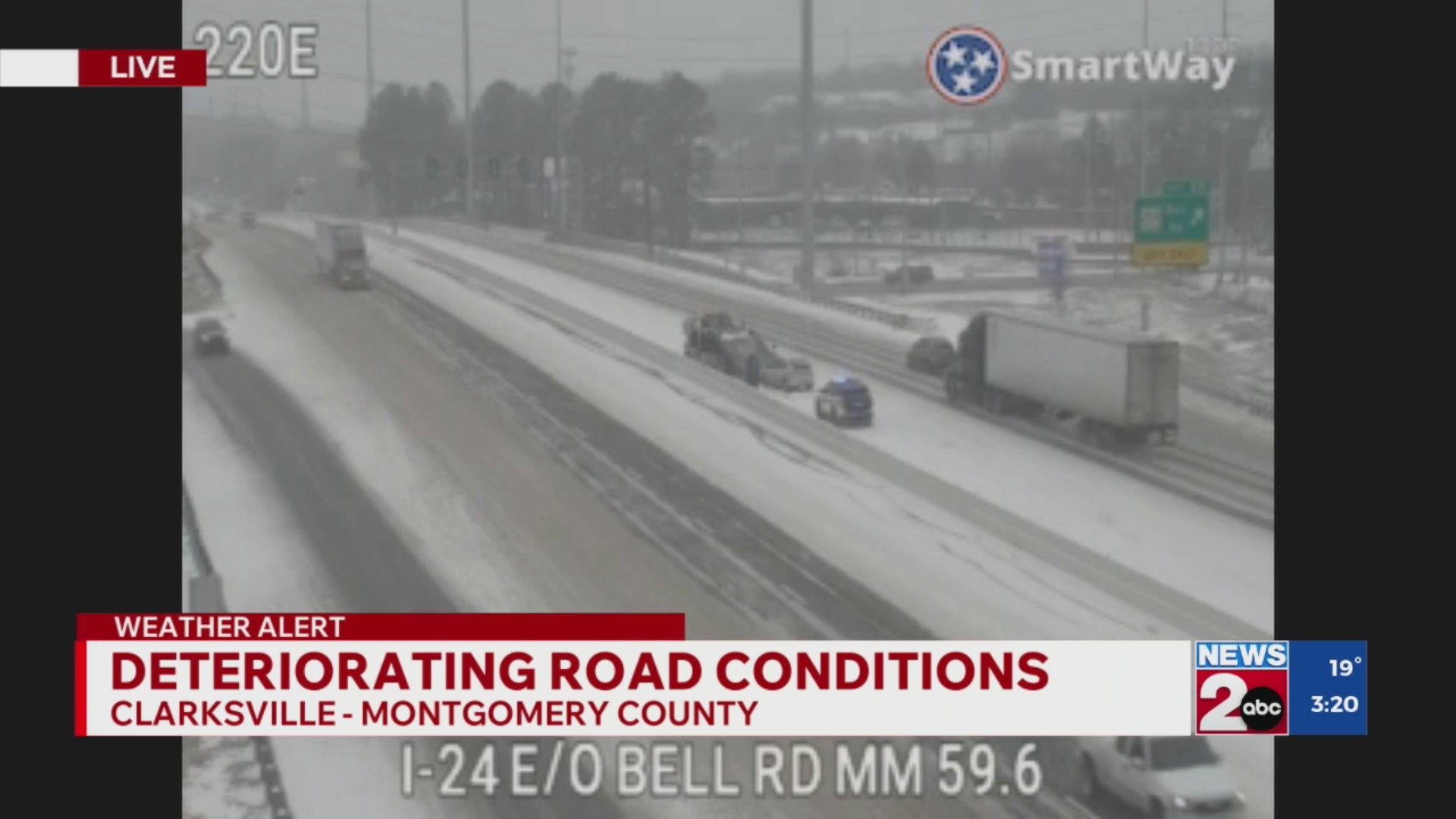 Crash in Clarksville on I-24E near Bell Road – WKRN News 2
