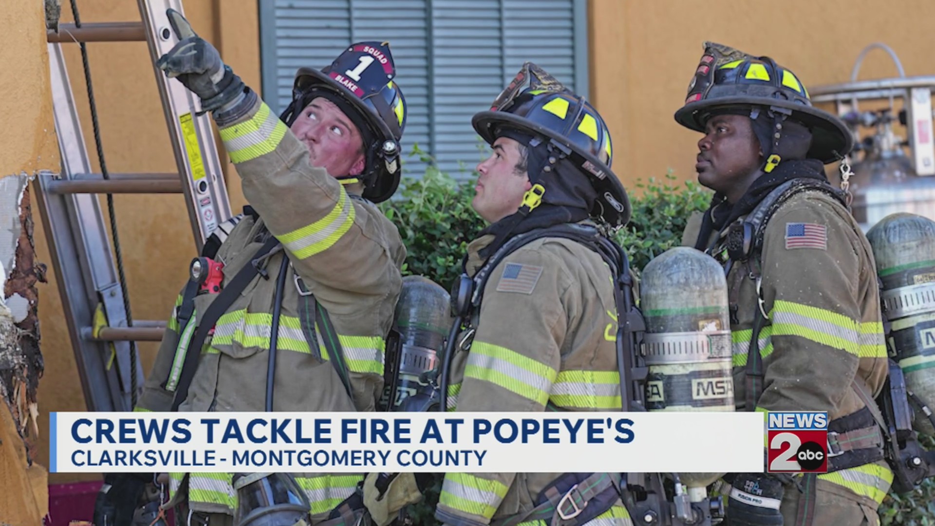 Crews tackle fire at Clarksville Popeyes