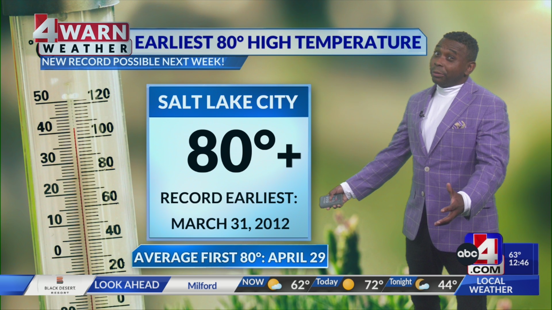 Increasing clouds with above average temperatures through Saturday ...