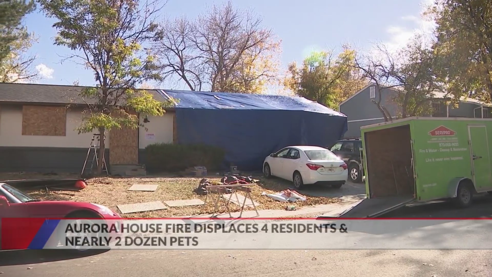 4 people and 23 pets with no where to stay after Aurora house fire