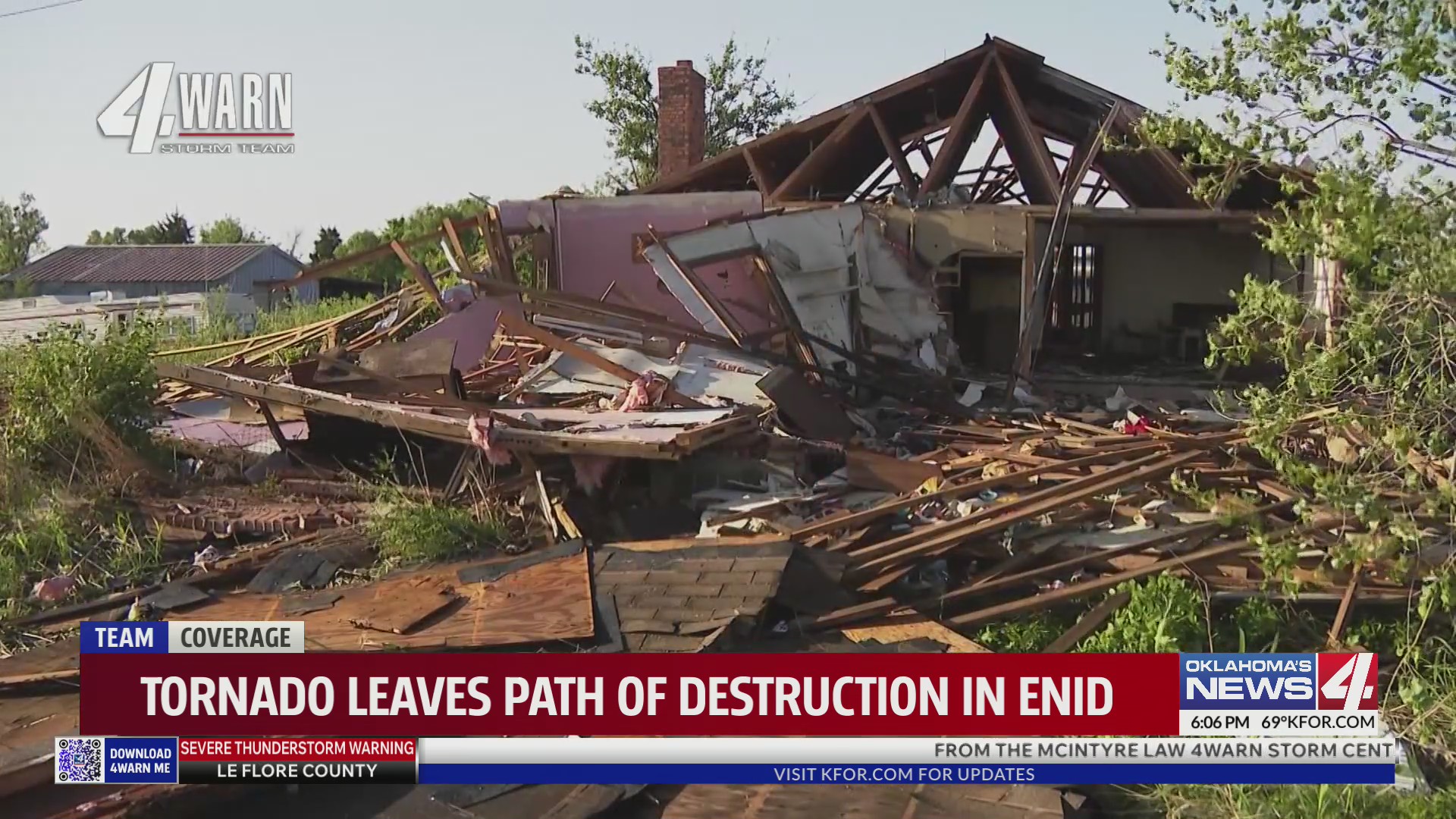 Tornado leaves path of destruction in Enid – KFOR.com Oklahoma City