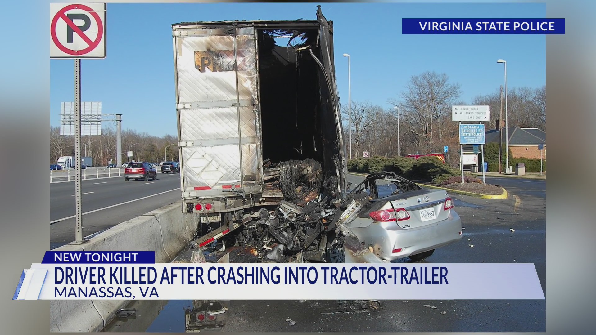 Driver dies after crashing into tractor-trailer near I-66 rest stop in ...