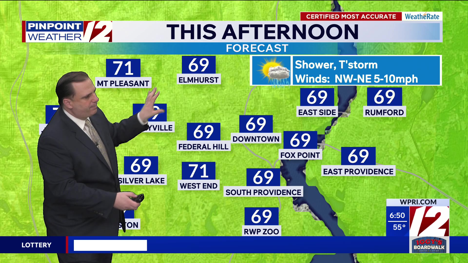 WPRI 12 Weather Forecast for 4/17/26: Showers this morning; more this ...