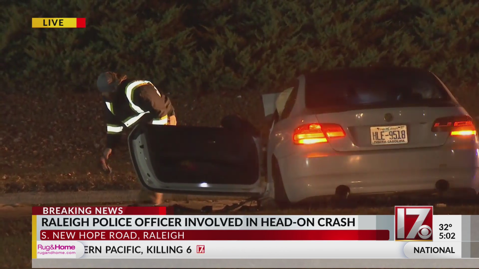 Wrong-way driver crashes into Raleigh police car on New Hope Road ...