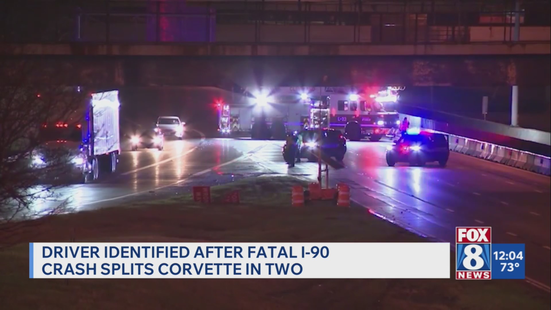 Driver identified after fatal I-90 crash splits Corvette in two – Fox 8 ...