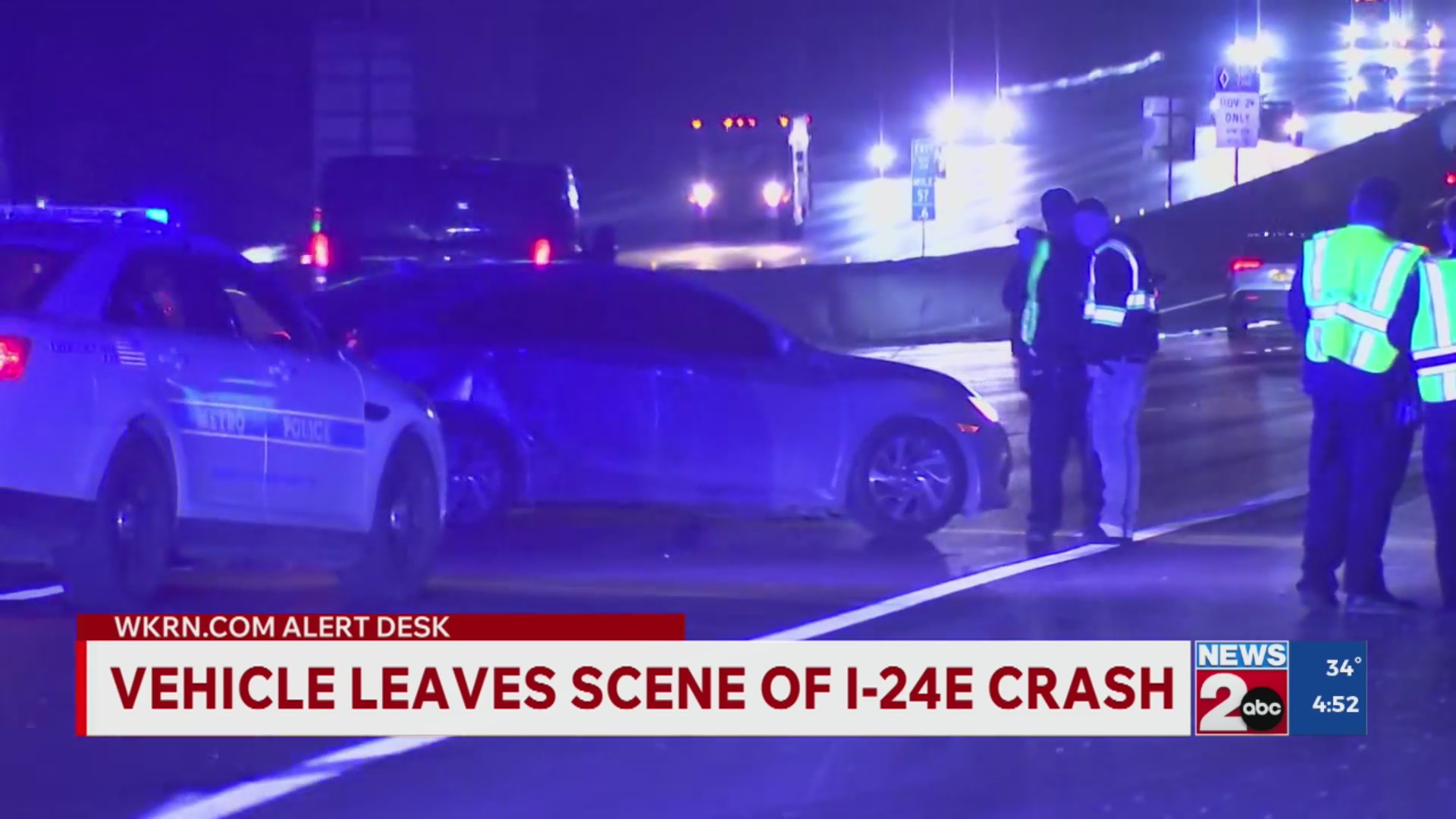 Vehicle leaves the scene of I-24 East crash in Nashville – WKRN News 2