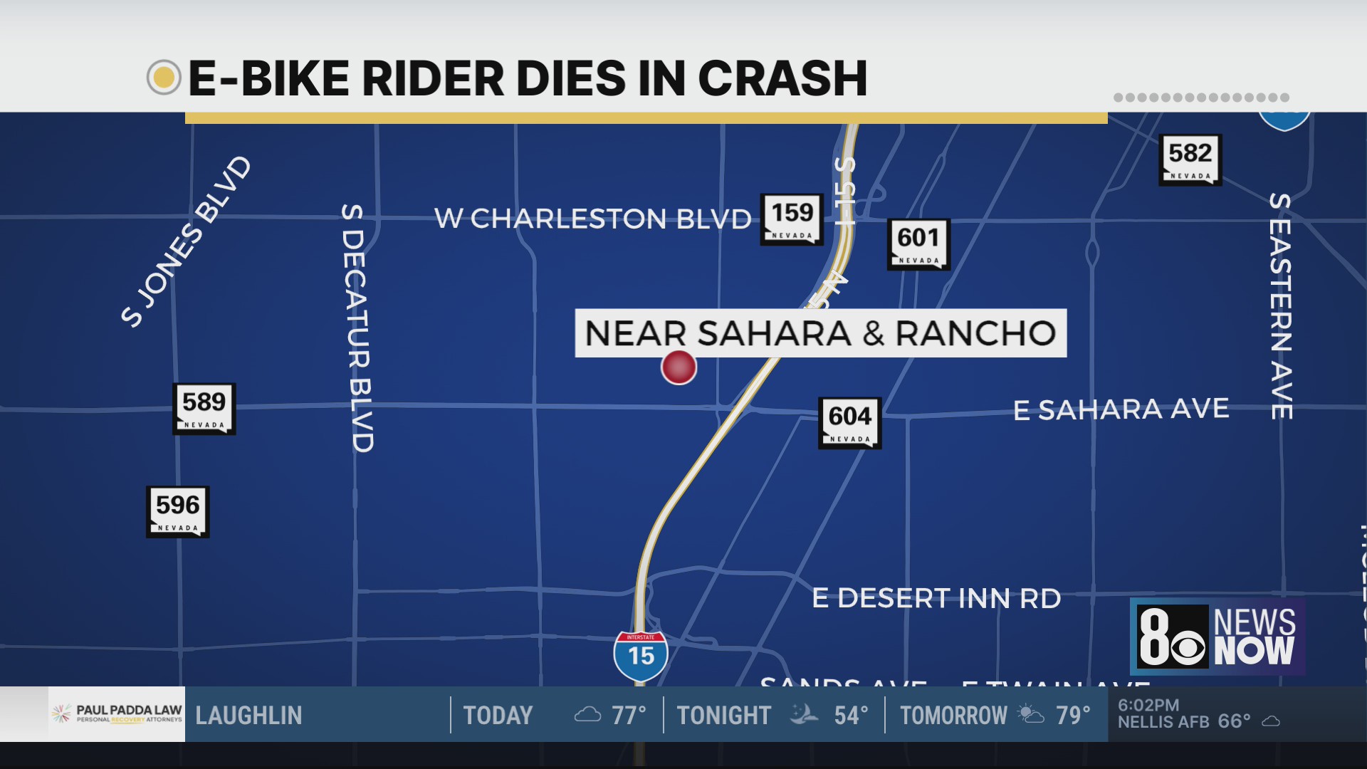 E-bike rider dies after crashing into wall in central Las Vegas valley ...
