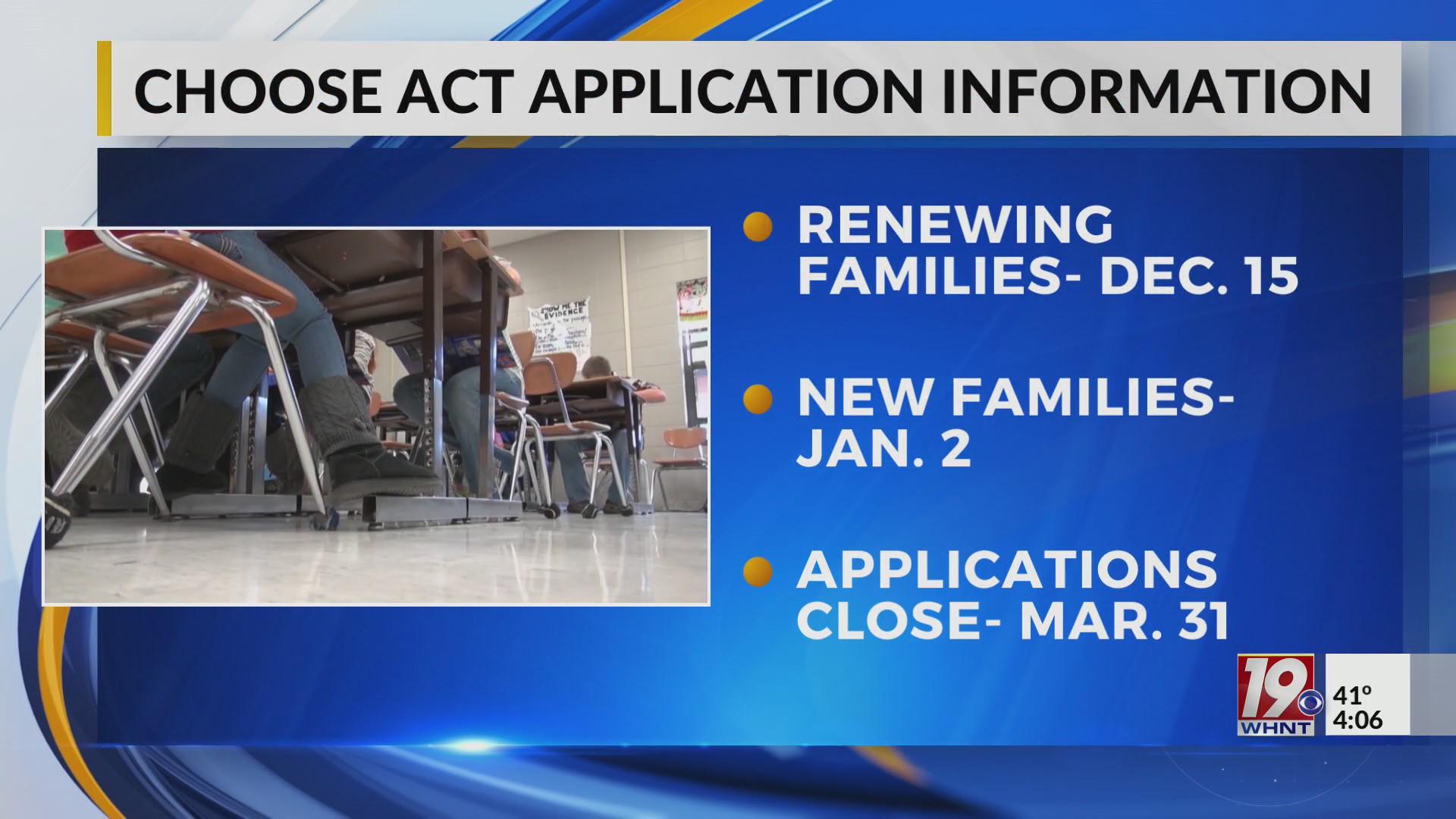 Choose Act Application Information | December 3, 2025 | News 19 at 4 p ...