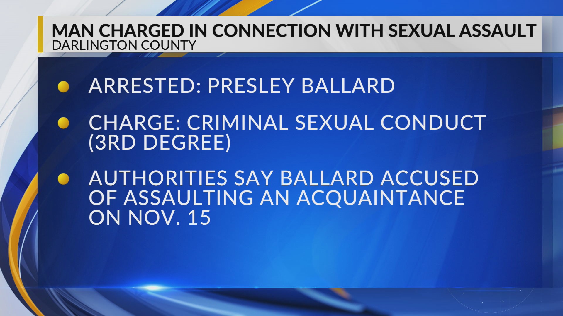 Darlington County deputies arrest man on criminal sexual conduct charge ...