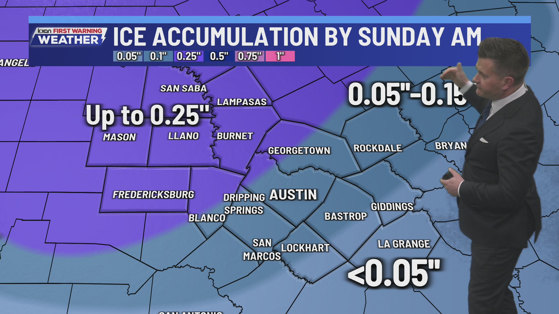 Icy mix and brutal cold on track for the weekend | KXAN Forecast (Jan ...