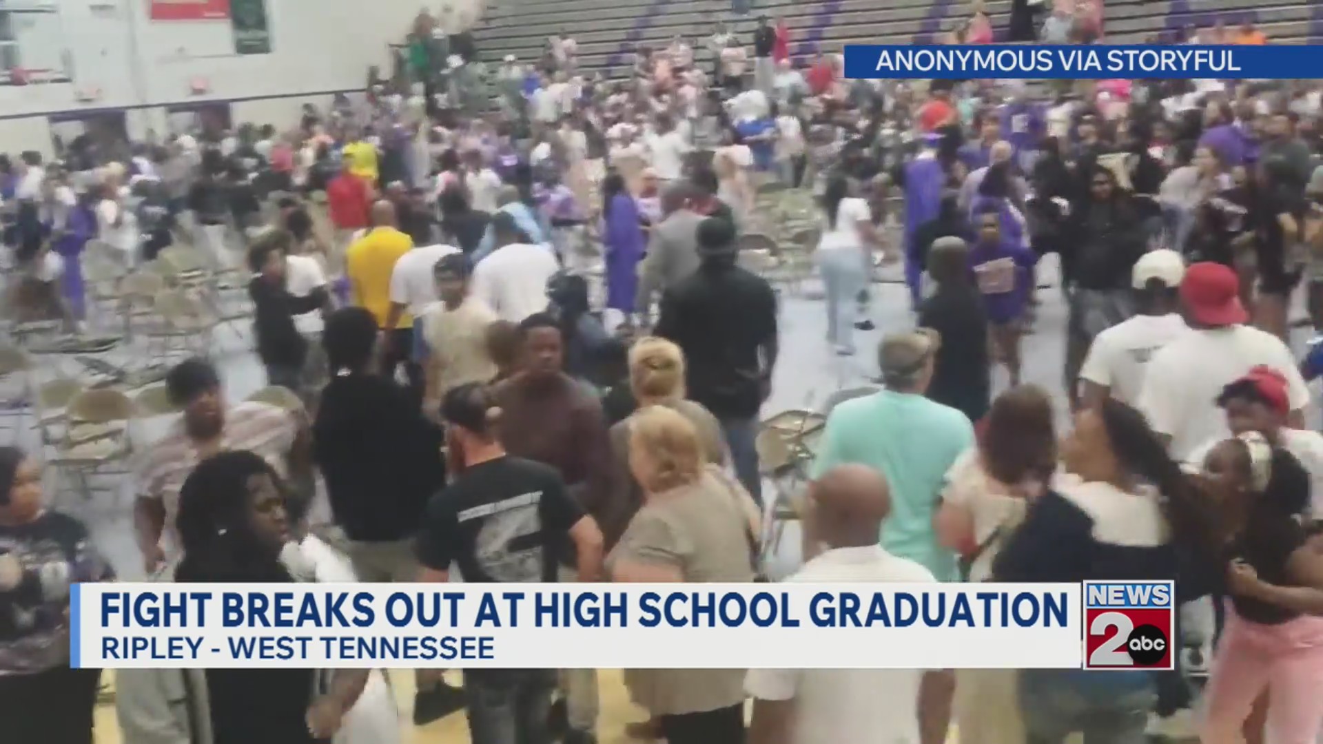 VIDEO: Fight breaks out at West TN high school graduation – WKRN News 2