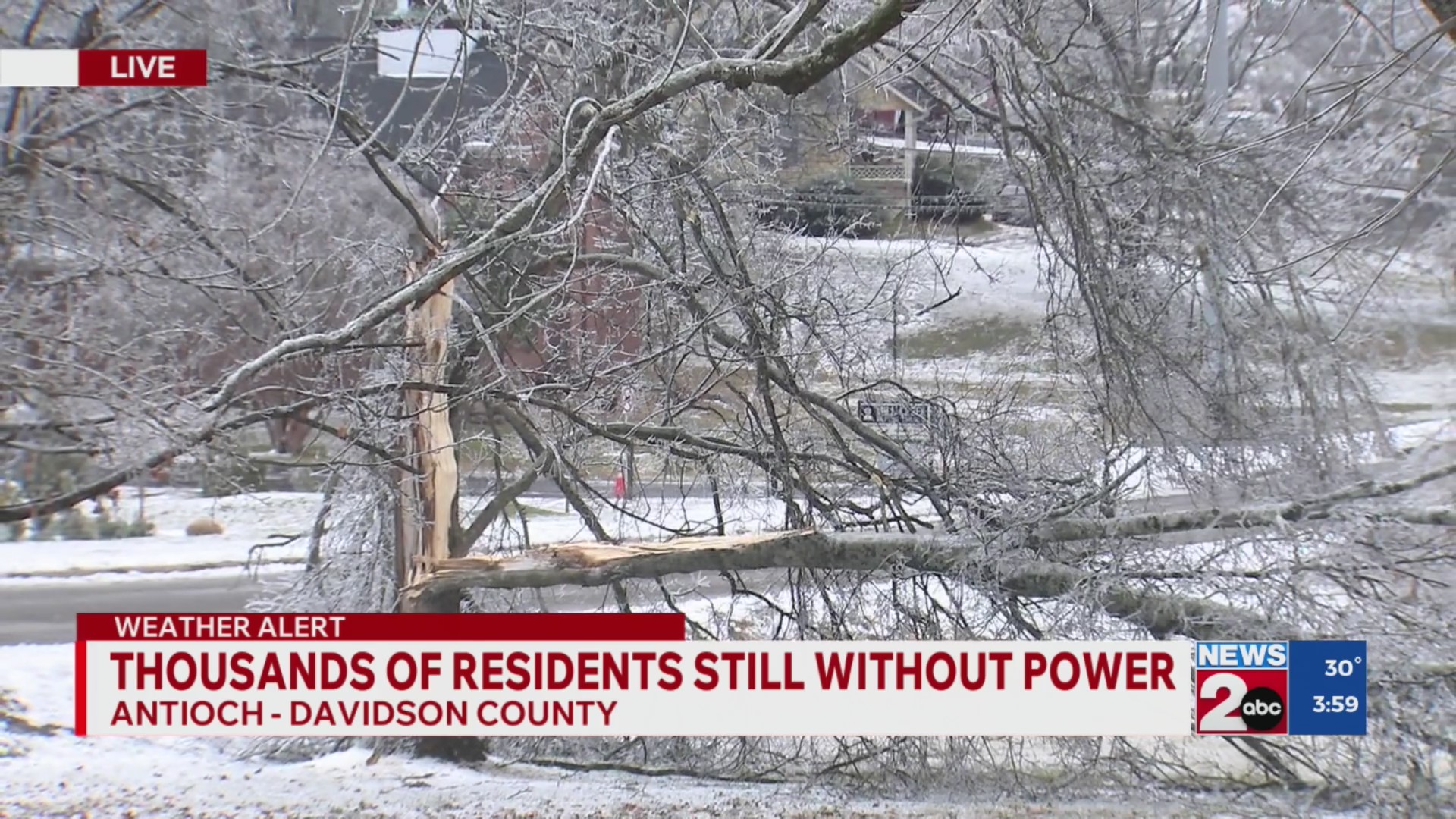 Thousands of Middle TN residents still without power – WKRN News 2