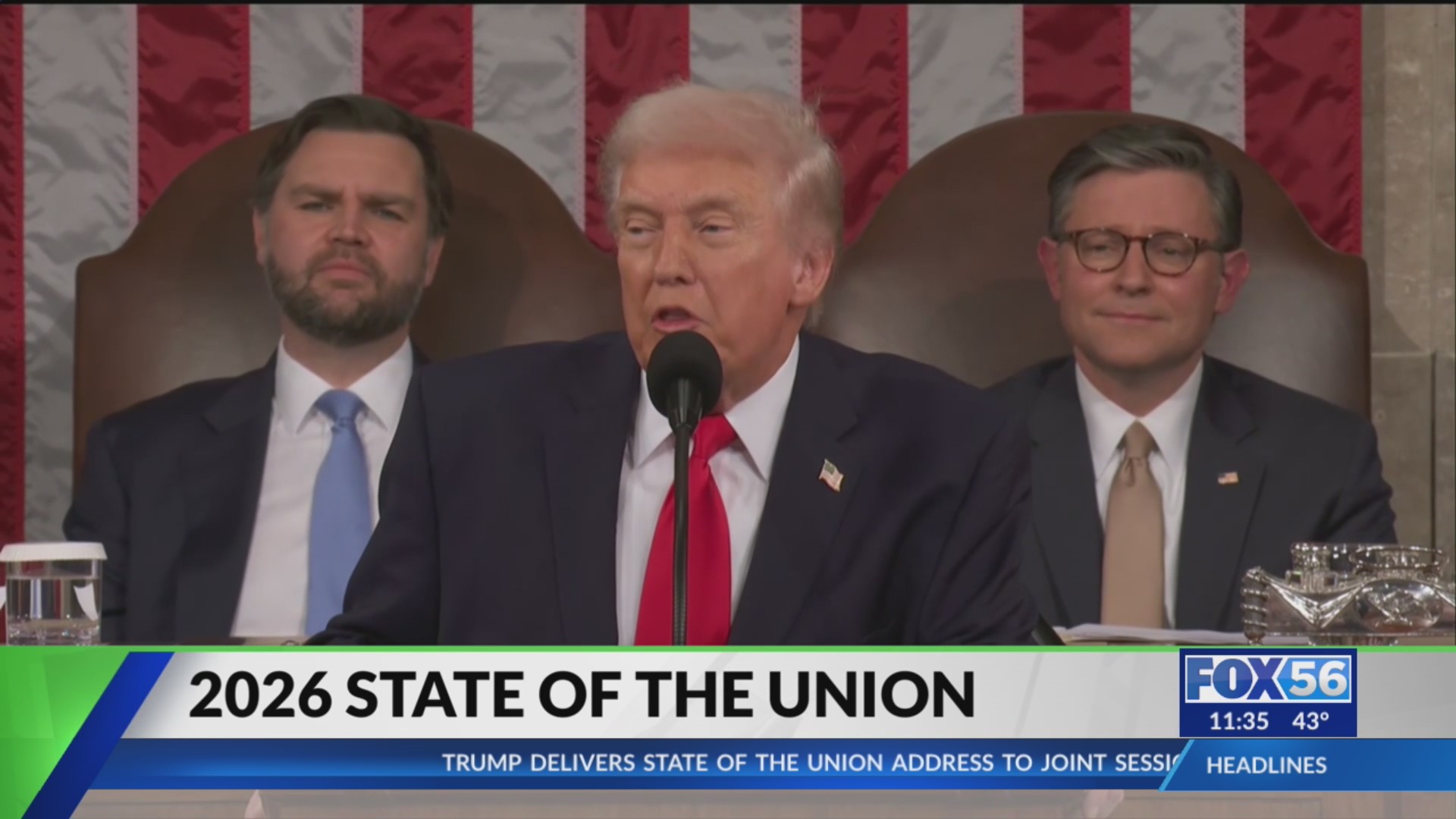 Trump delivers 2026 State of the Union – FOX 56 News