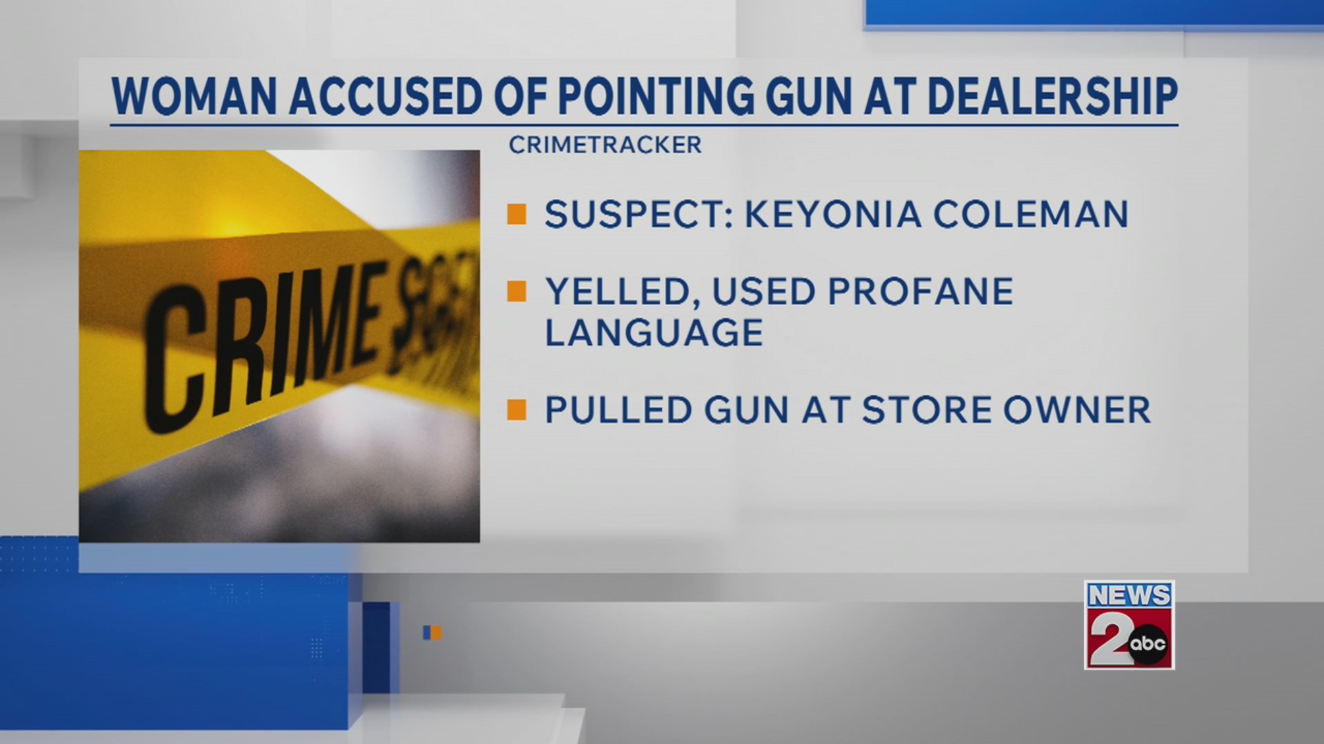 Woman accused of pointing gun at car dealership – WKRN News 2
