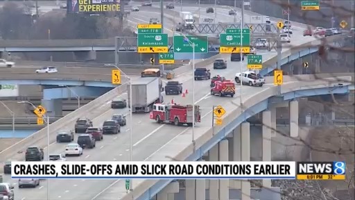 Crashes, slide-offs amid slick road conditions – WOODTV.com