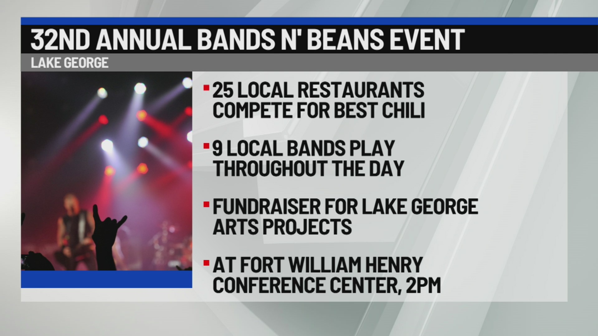 George Bean 32nd annual Bands N’ Beans to take place in Lake George – NEWS10 ABC