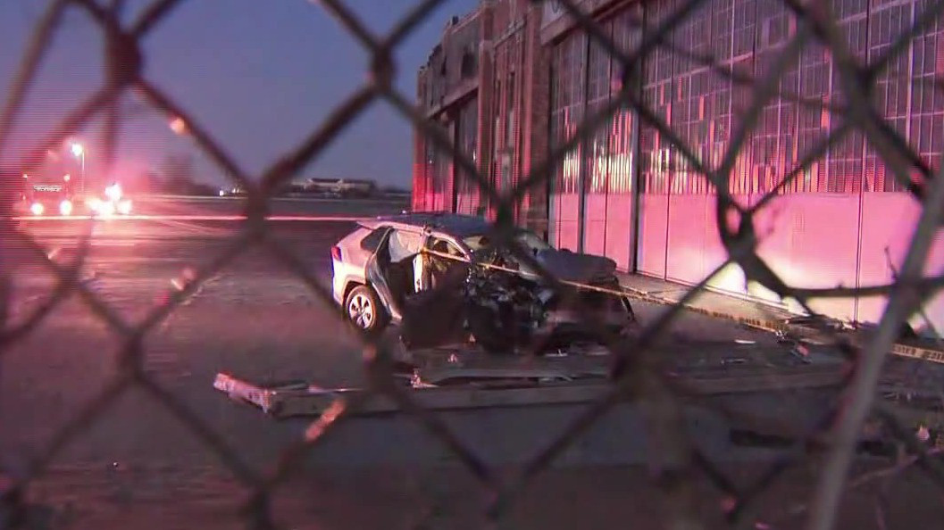 One dead, two injured after car slams into warehouse – PIX11