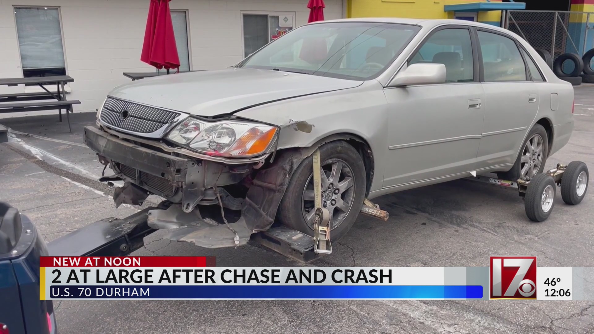 Two at large after chase and crash through Wake County and Durham ...