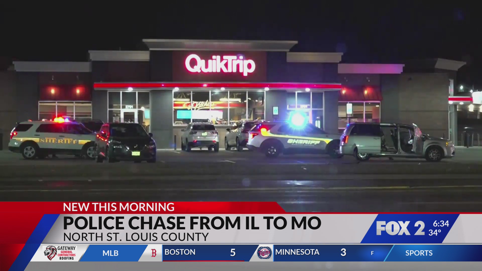 Person arrested after overnight pursuit ends in north STL County – FOX 2