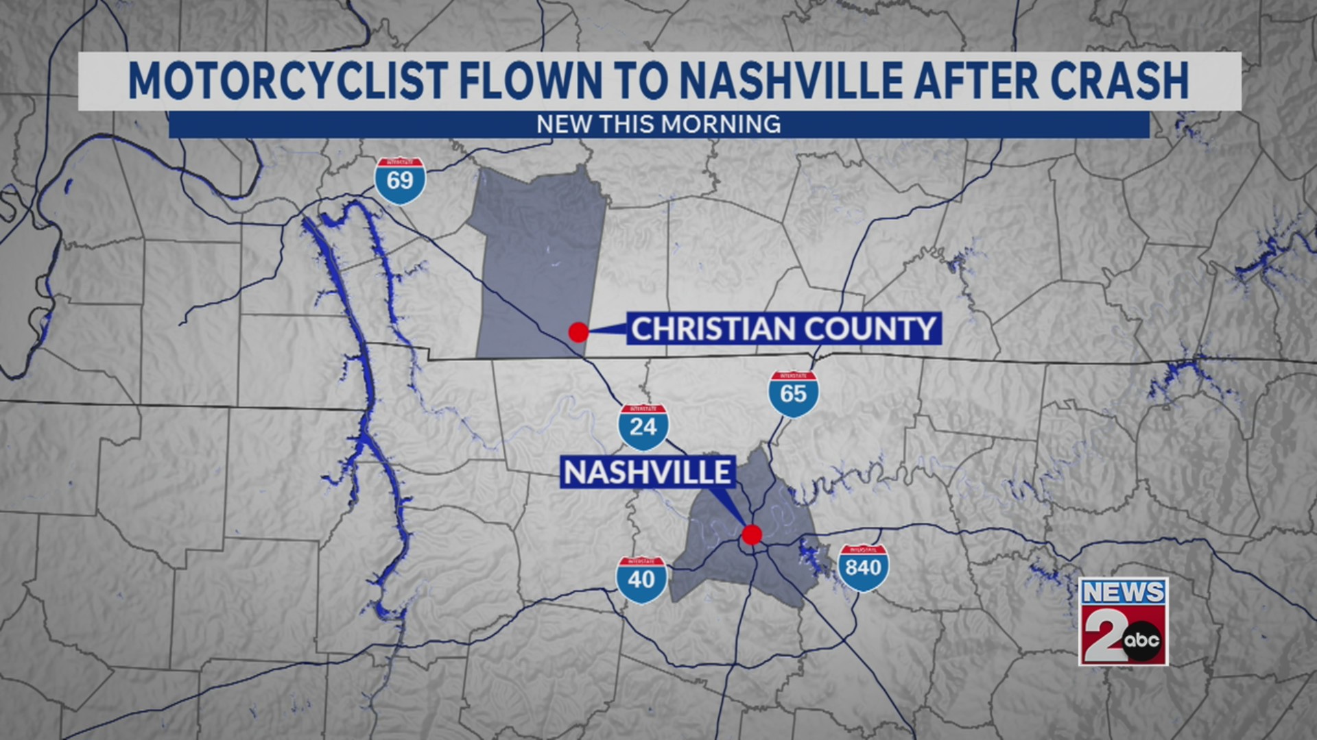 Motorcyclist flown to Nashville after Christian County crash – WKRN News 2