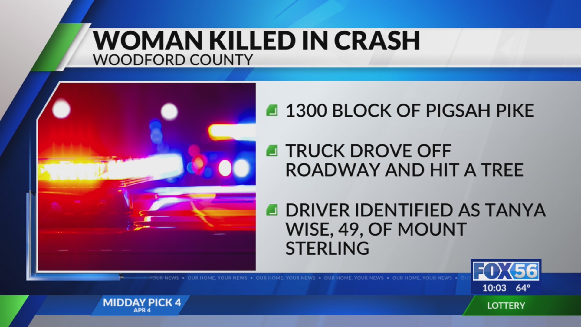 Woman identified in deadly single-vehicle crash in Versailles – FOX 56 News