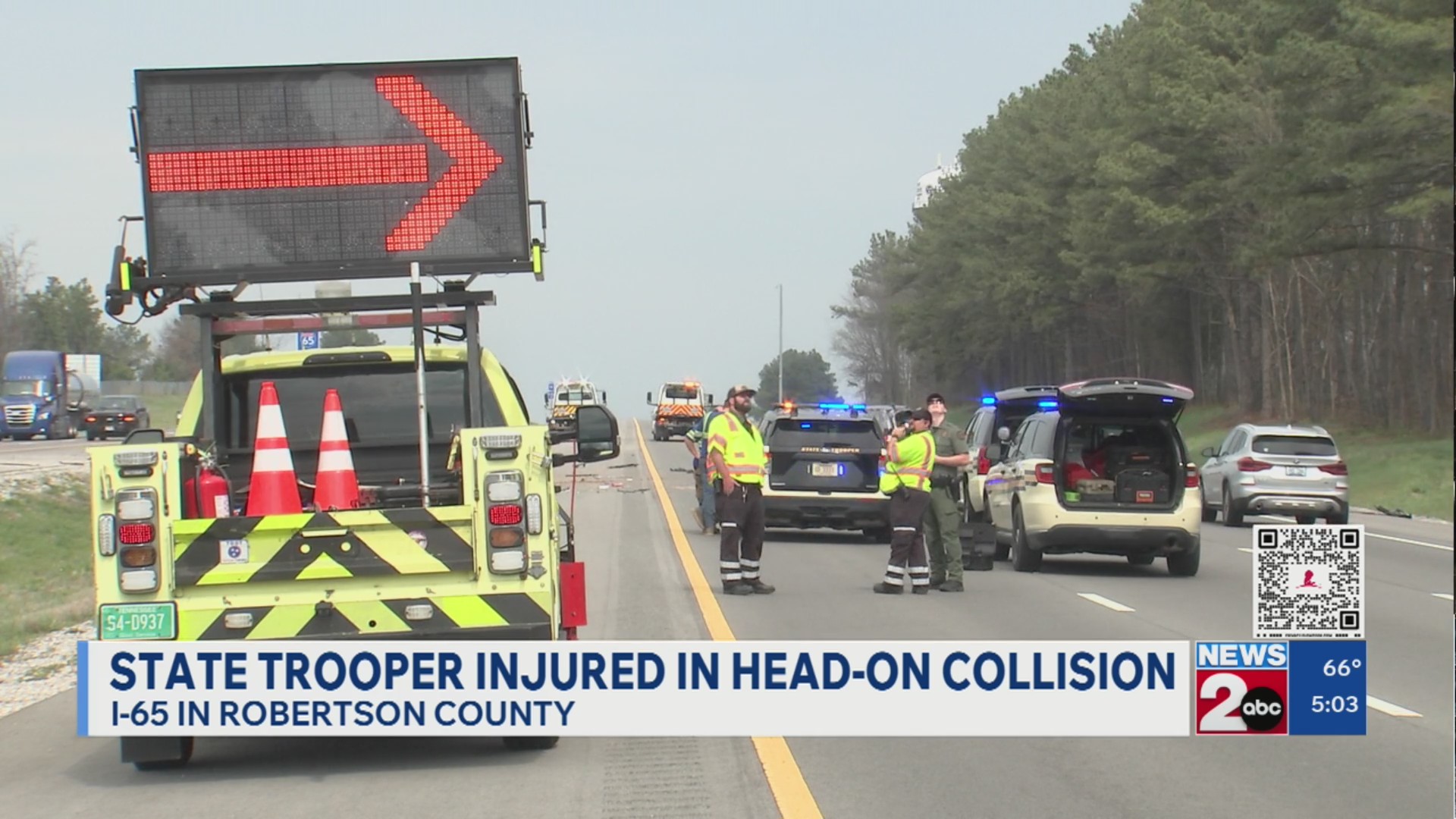 I-65 reopens in Robertson County after multi-vehicle crash involving ...