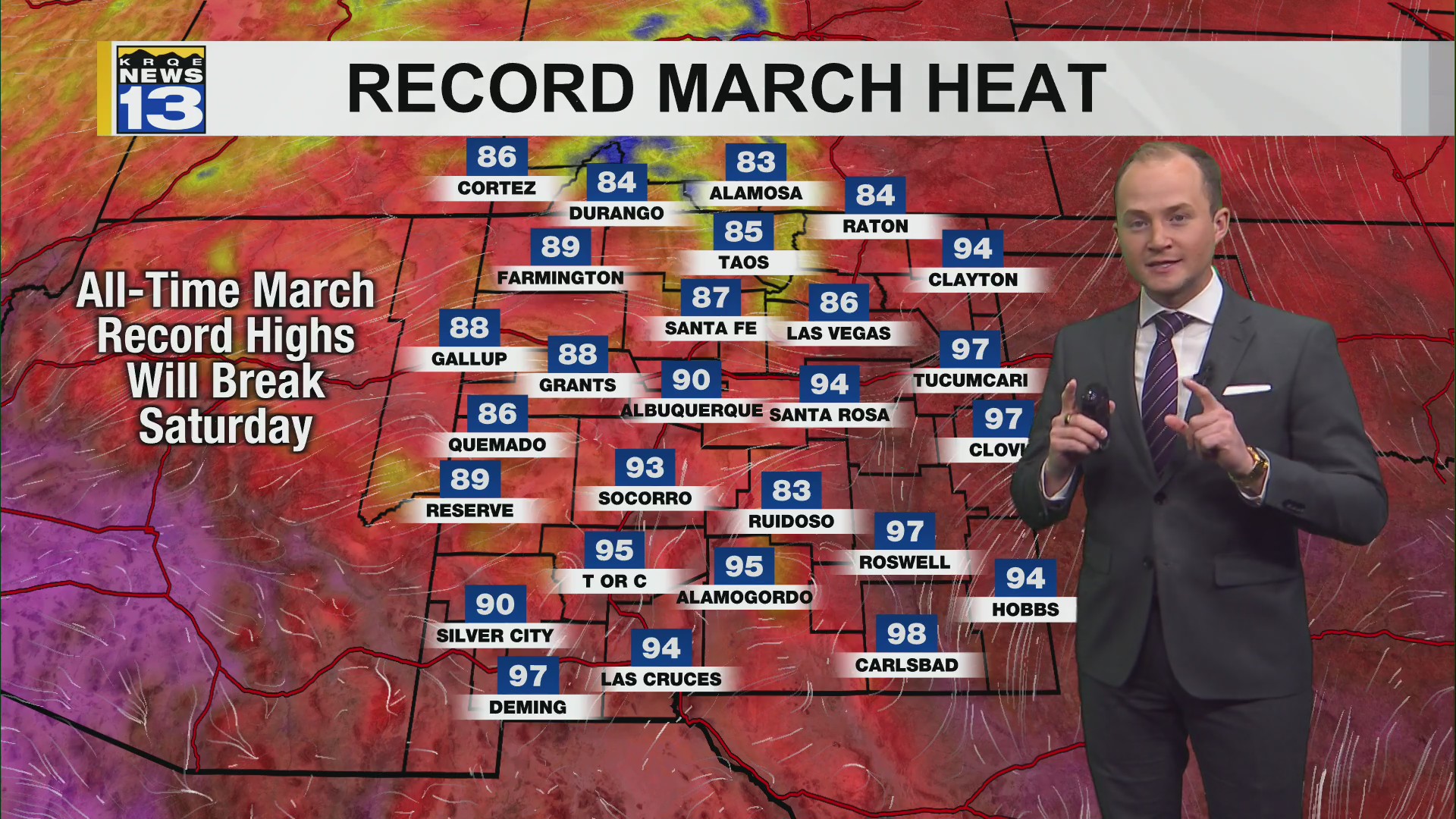 Historic March heat wave continues across New Mexico – KRQE NEWS 13 ...