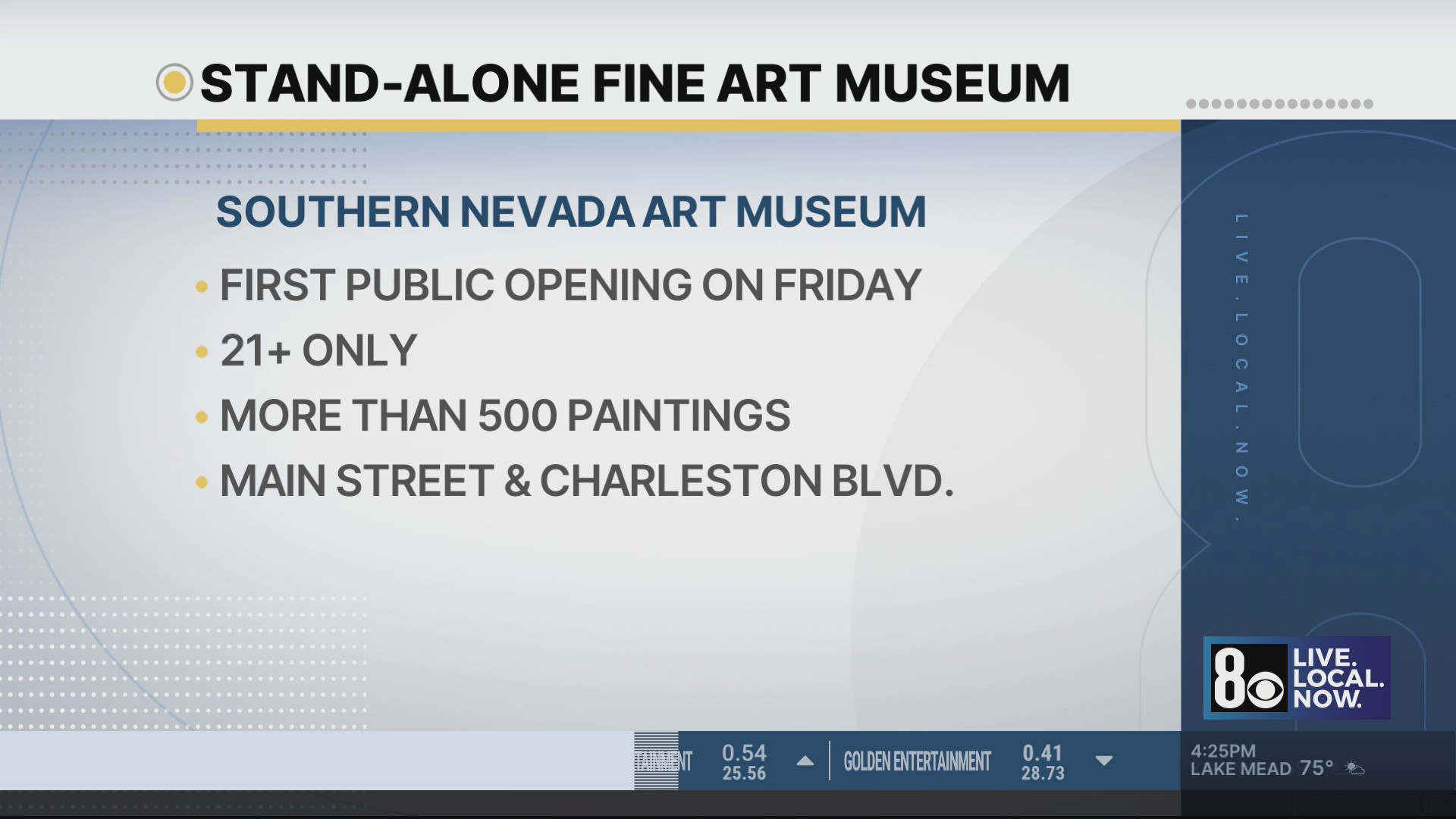 Las Vegas’ 1st stand-alone fine art museum opens in Arts District