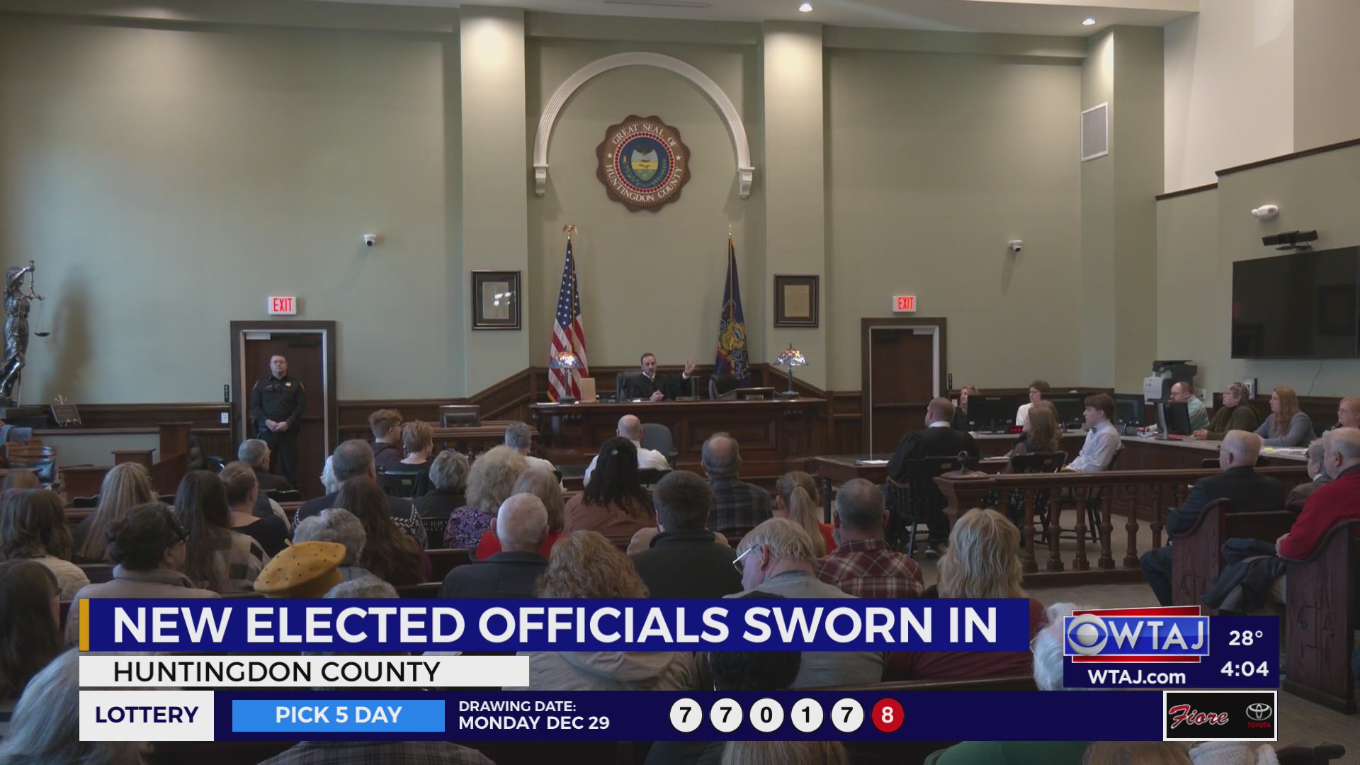Huntingdon County swears in new elected officials – WTAJ | Your News Leader