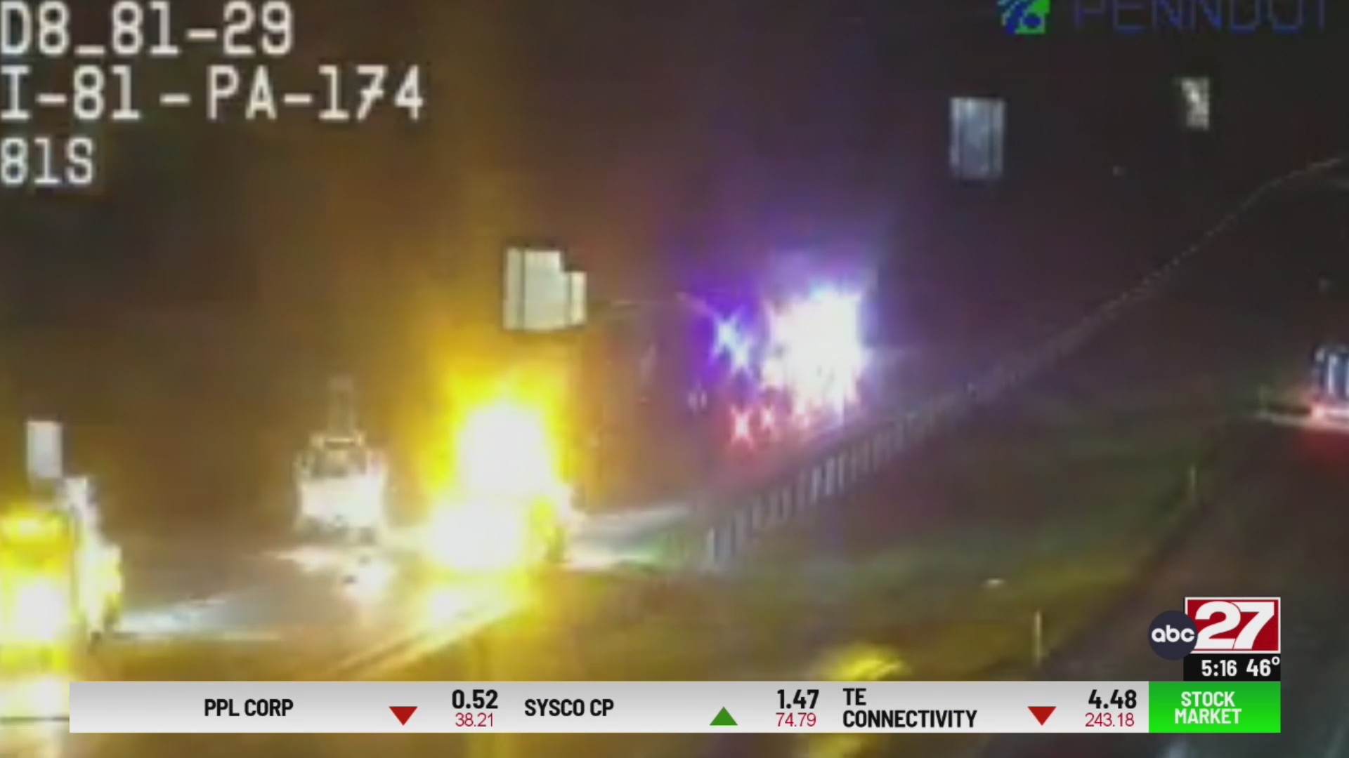 Crash closes stretch of I-81 in Franklin County – 28/22 News