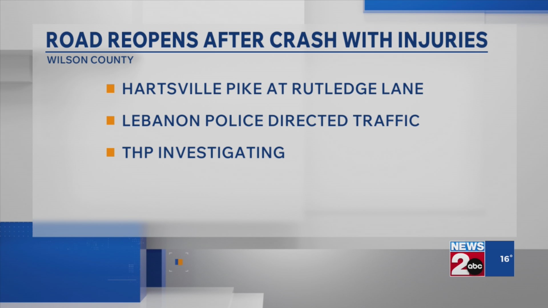 Wilson County crash leads to ‘serious injuries,’ authorities say – WKRN ...