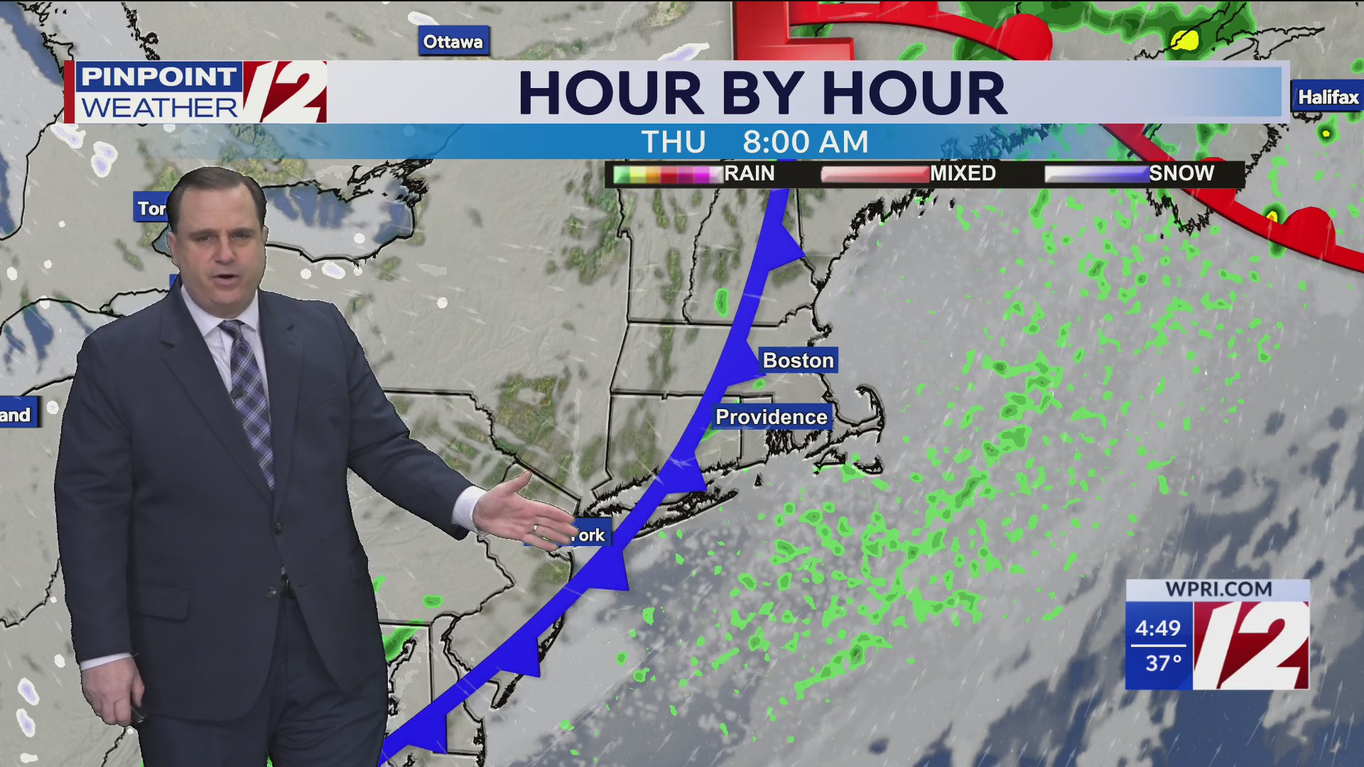 WPRI 12 Weather Forecast from 3/10/26: Fog to sun, warm again today ...
