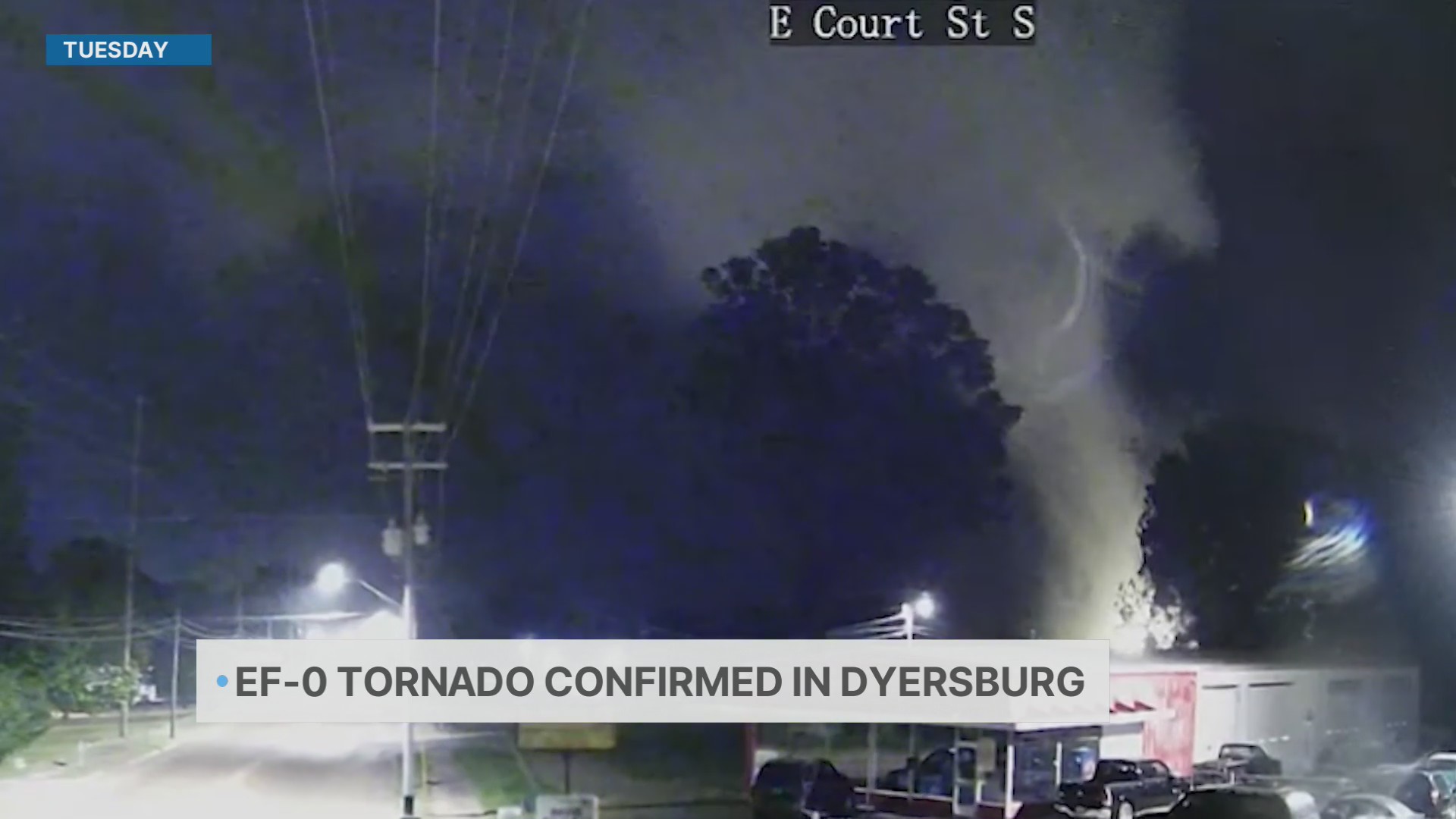 NWS confirms tornado touched down in Dyersburg Tuesday – WREG.com