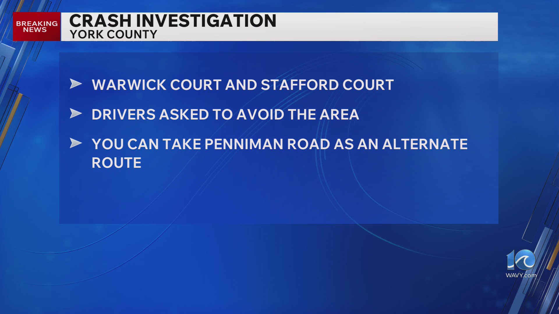 YPSO: Traffic accident closes road between Warwick Court and Stafford ...