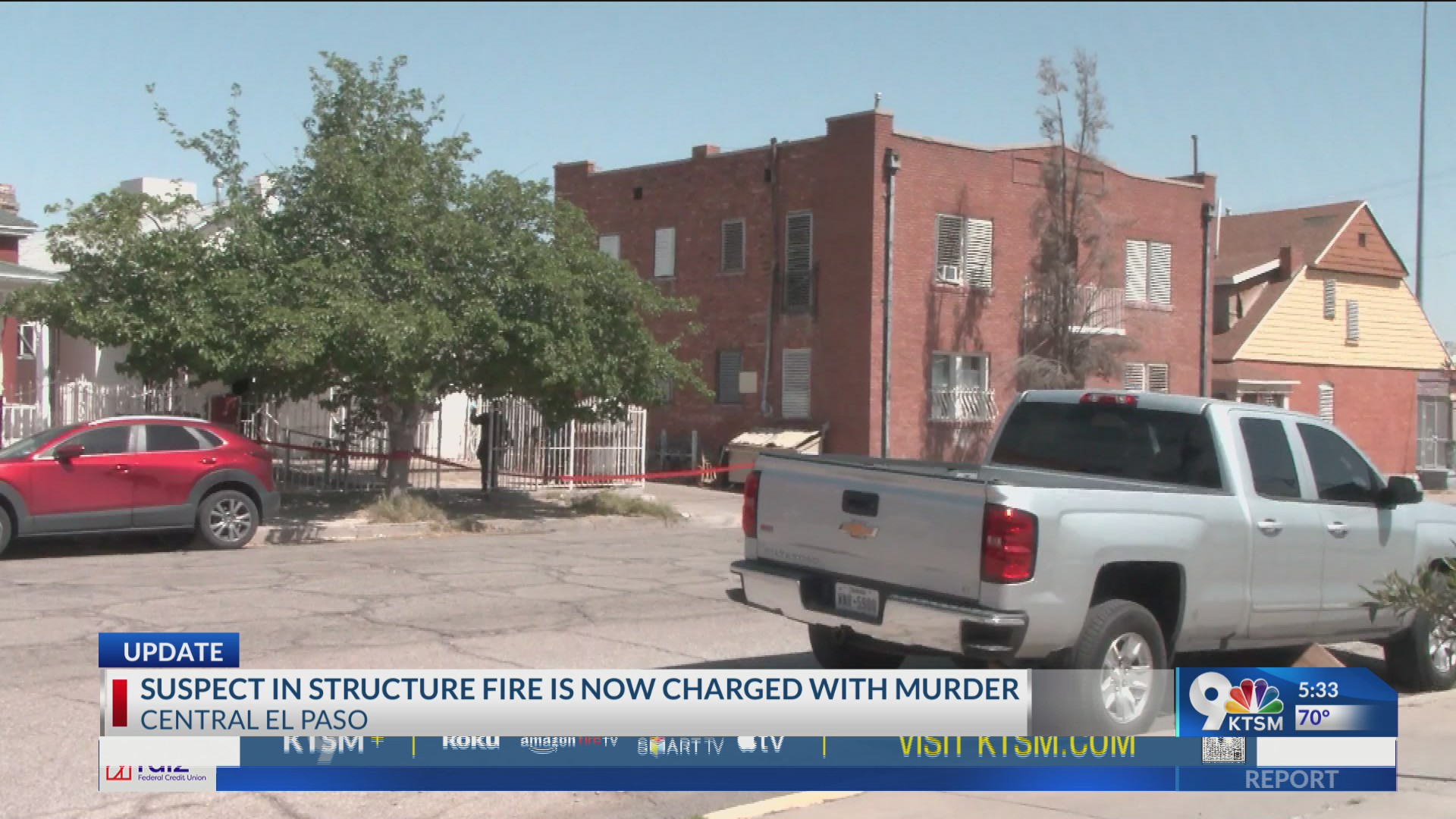 Suspect in Central El Paso fire has charge upgraded to murder – KTSM 9 News