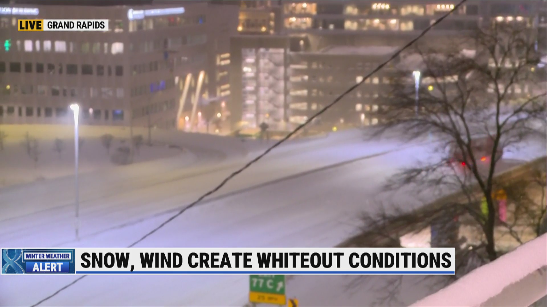 Snow, wind create whiteout conditions at times Tuesday morning – WOODTV.com