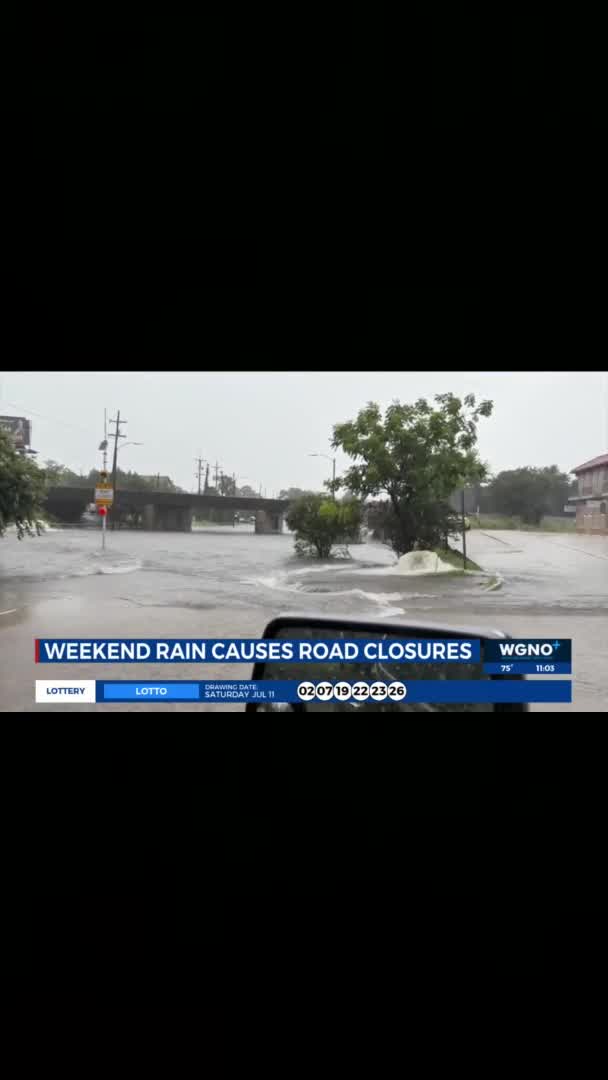 Weekend rain causes road closures in New Orleans – WGNO