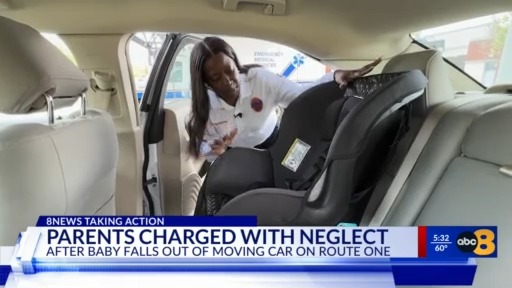 Parents charged with child neglect after baby falls out of moving car ...