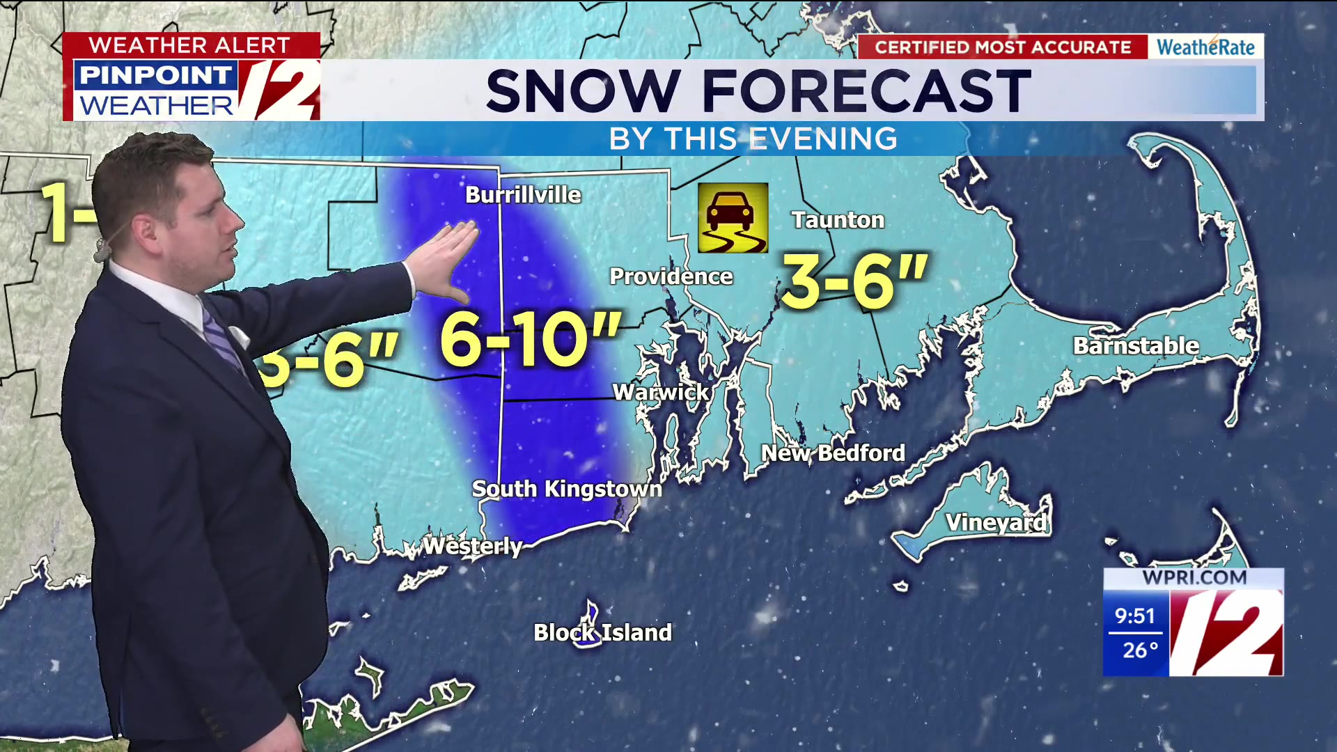 WPRI 12 Weather Forecast 2/7/26: Accumulating Snow Today; Frigid, Windy ...