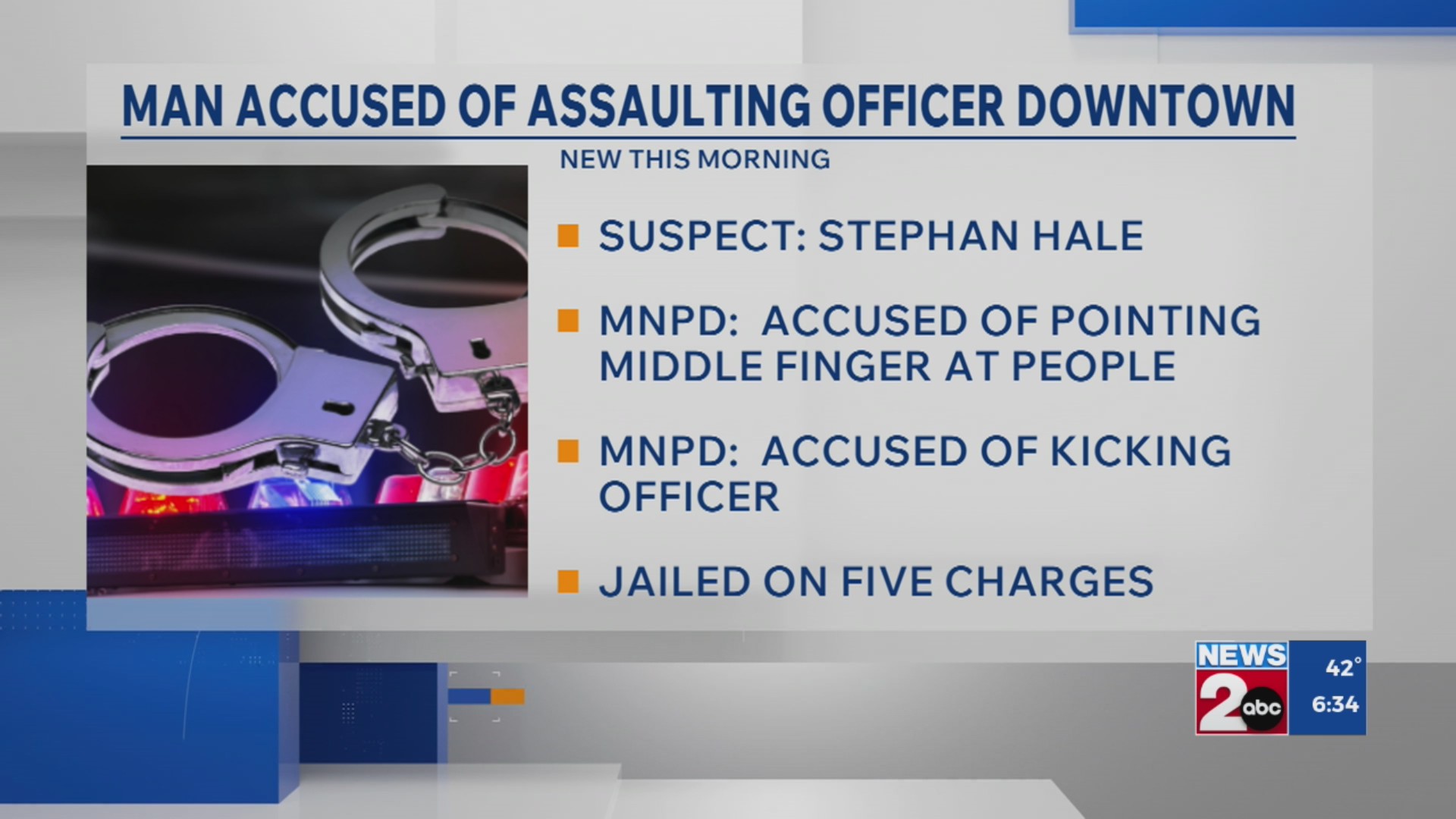 Man charged with assaulting officer on Broadway – WKRN News 2