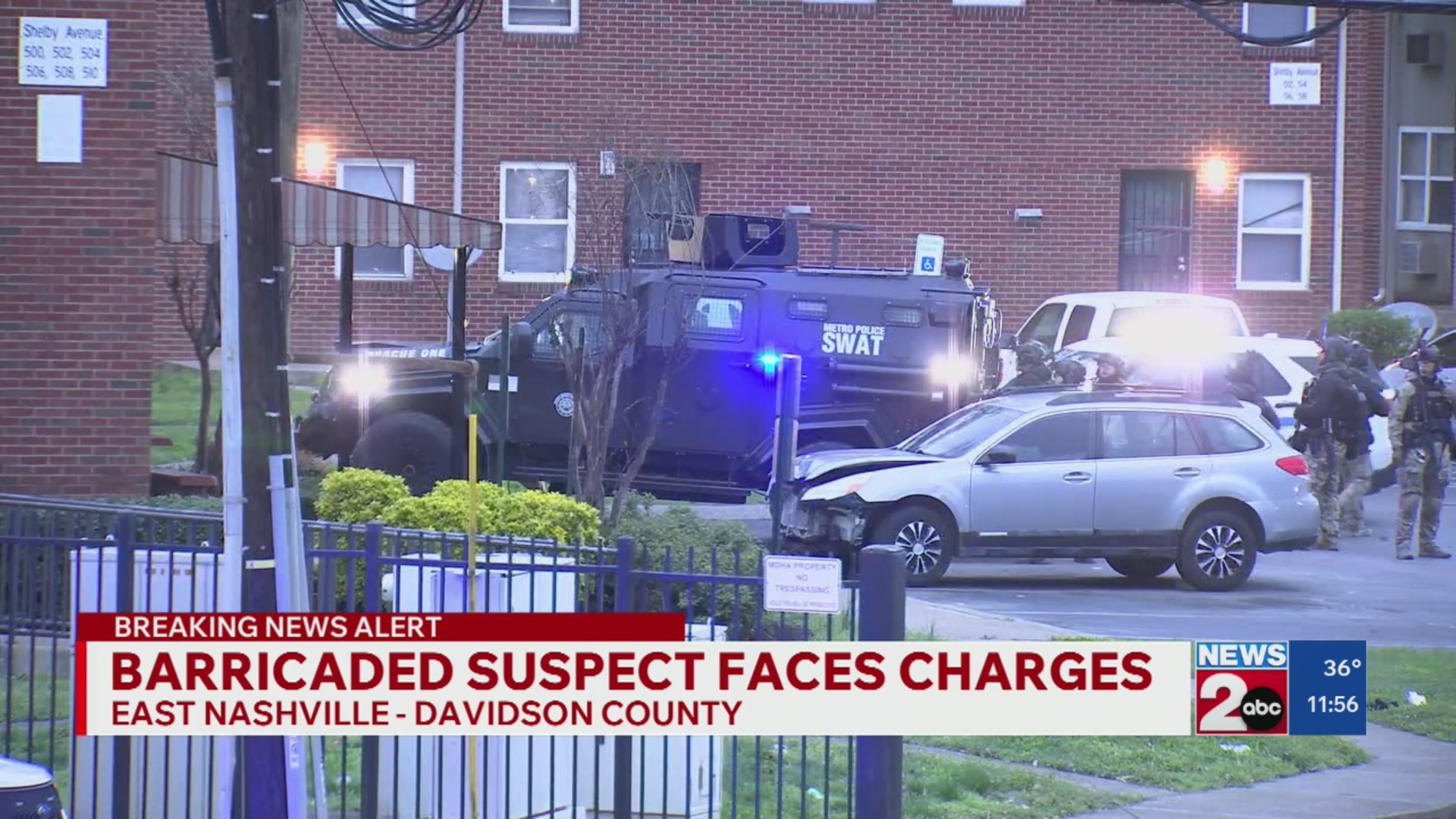 Barricaded suspect in East Nashville facing charges – WKRN News 2