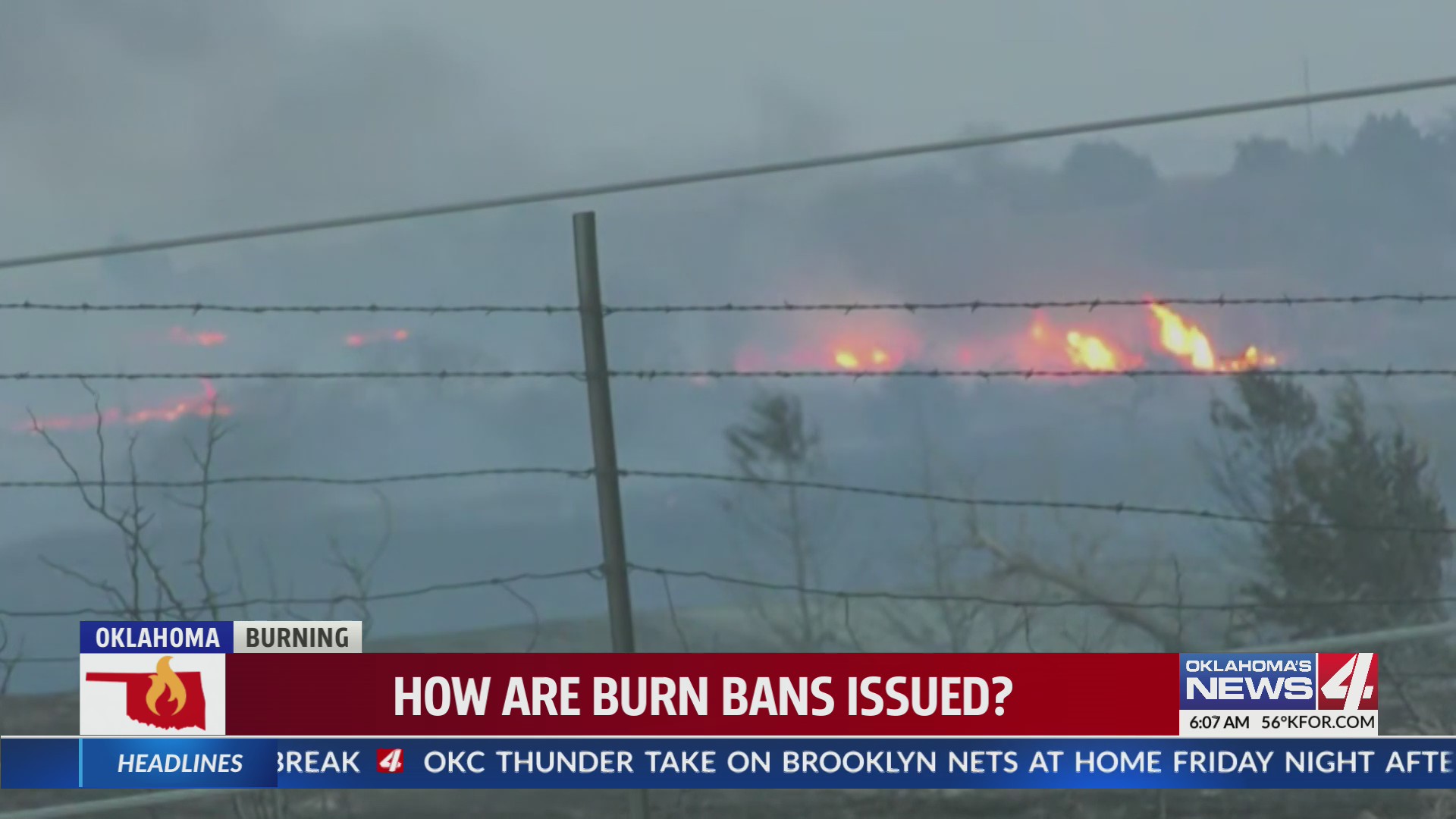 Fire danger continues in Oklahoma Thursday – KFOR.com Oklahoma City