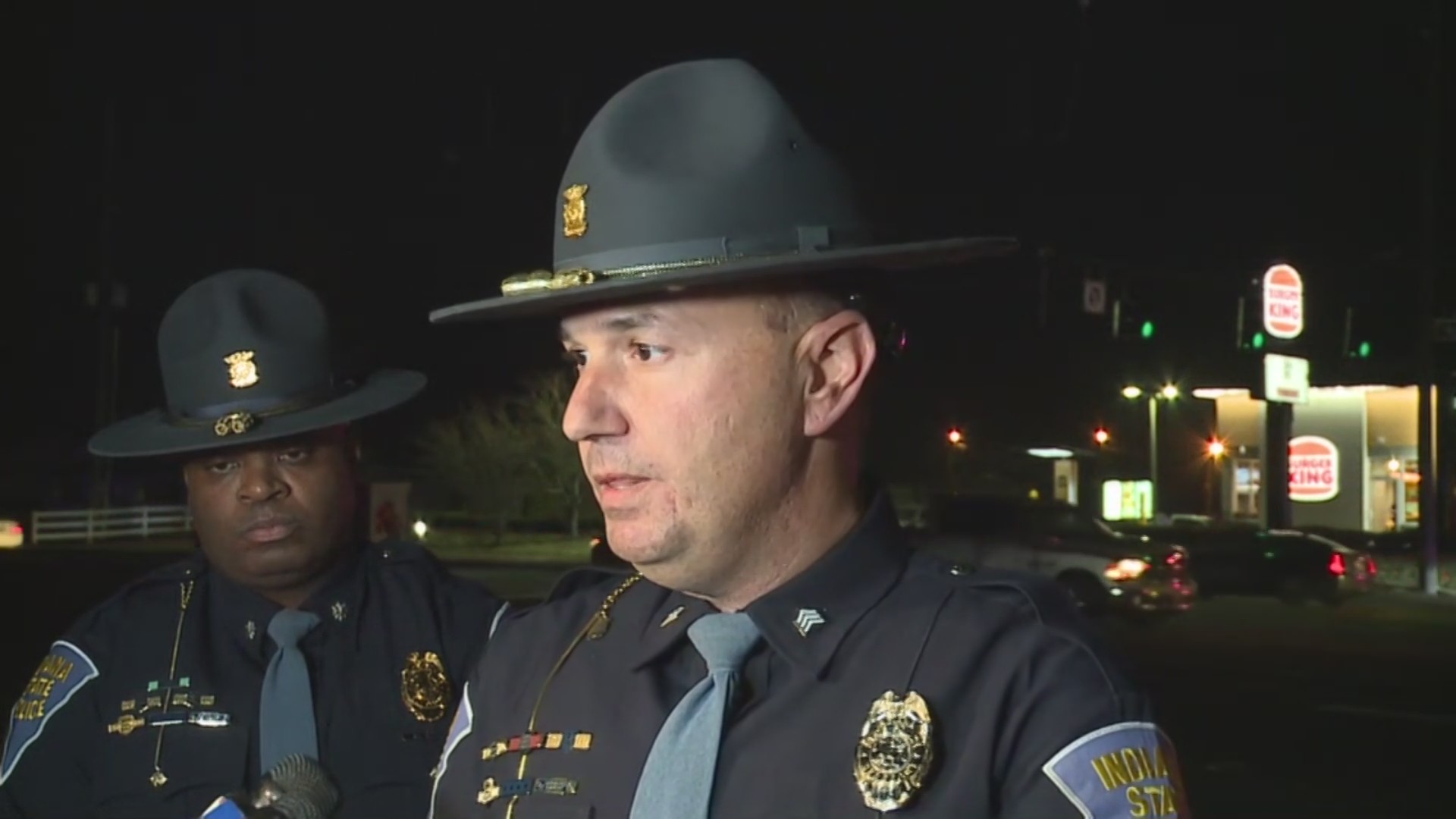 ISP Sgt. John Perrine gives update after two officers were shot in ...